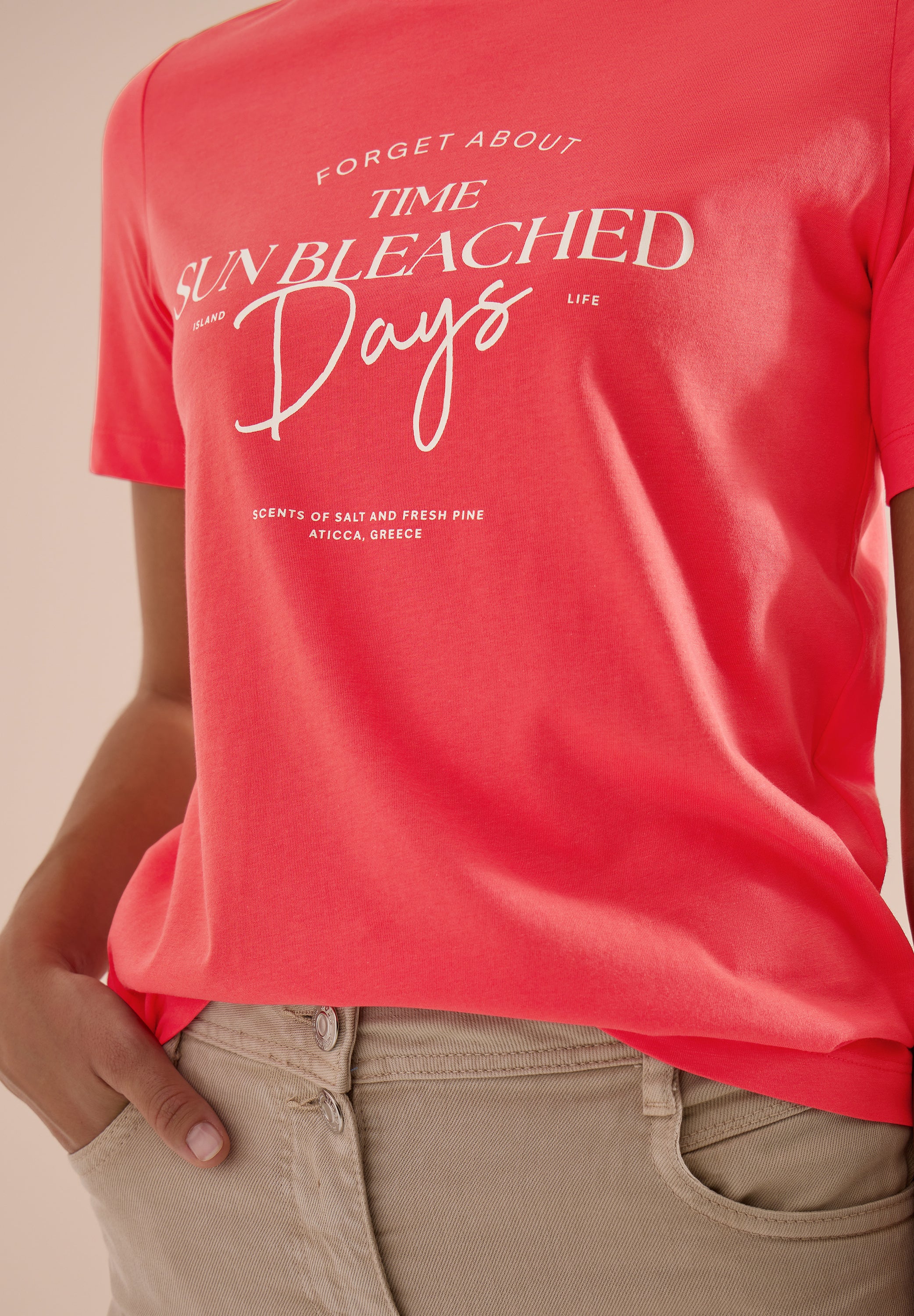 Cecil Damen T-Shirts Coral