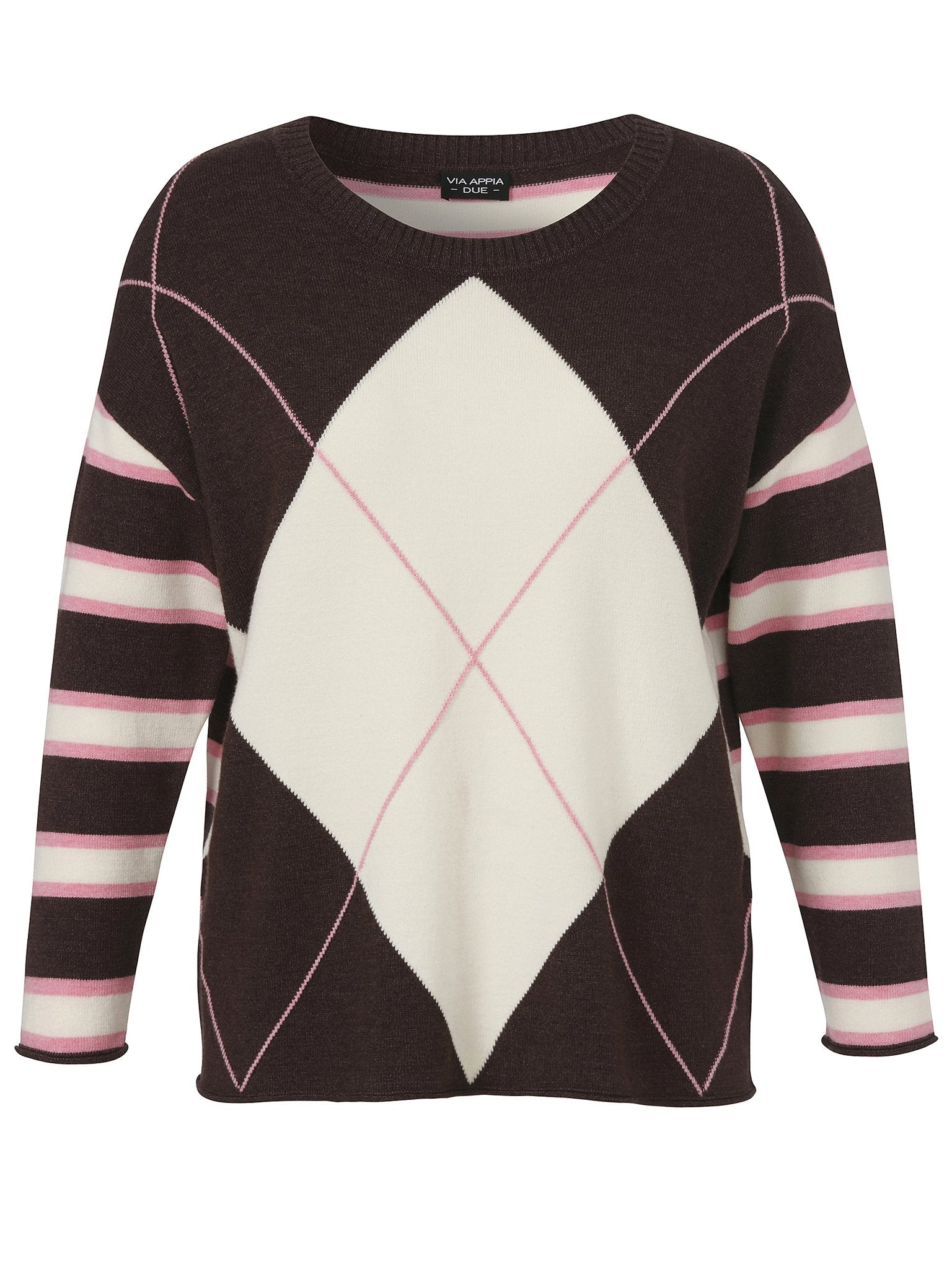 Via Appia Damen Pullover  Kaffee Mult