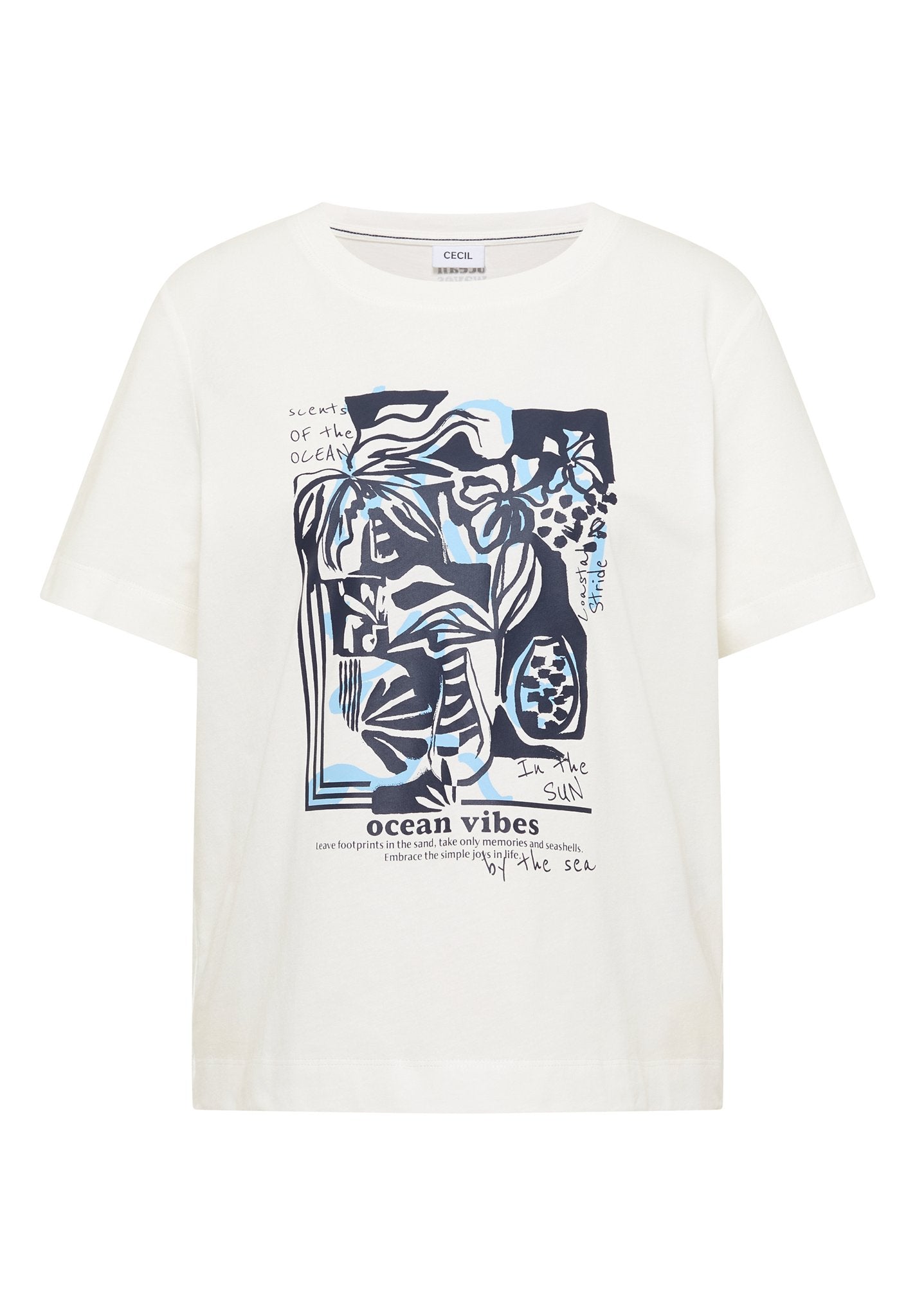 Cecil Damen T-Shirts  Vanilla W