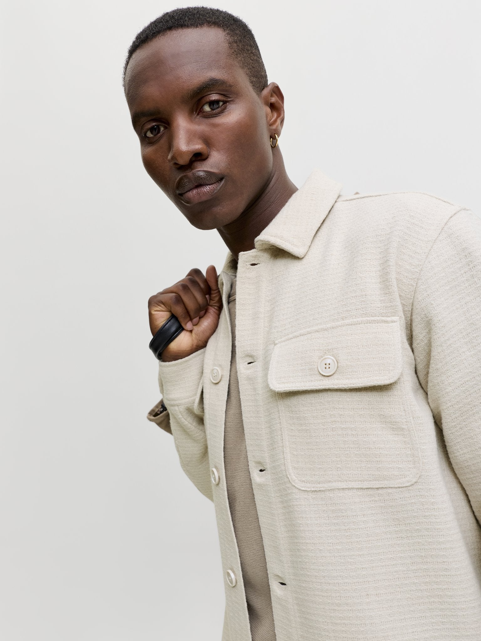 Jack & Jones Herren Hemden lang Moonbeam