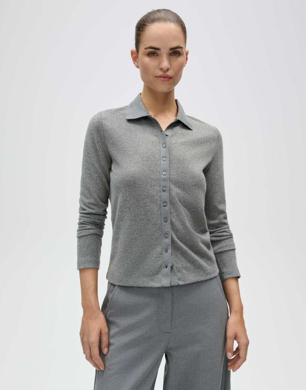 Opus Damen T-Shirts Quiet Grey