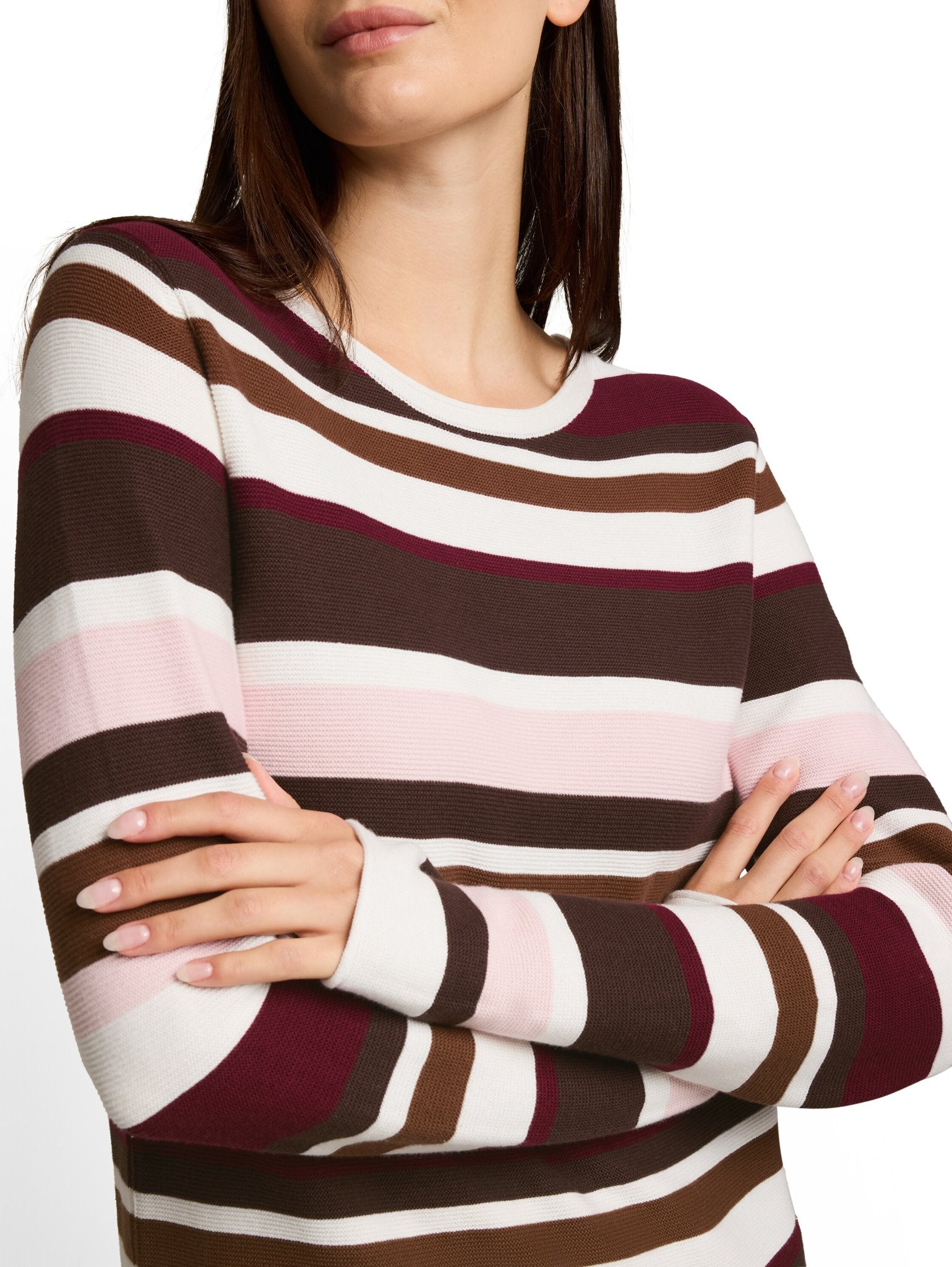 Tom Tailor Damen Pullover Camel Brown Red