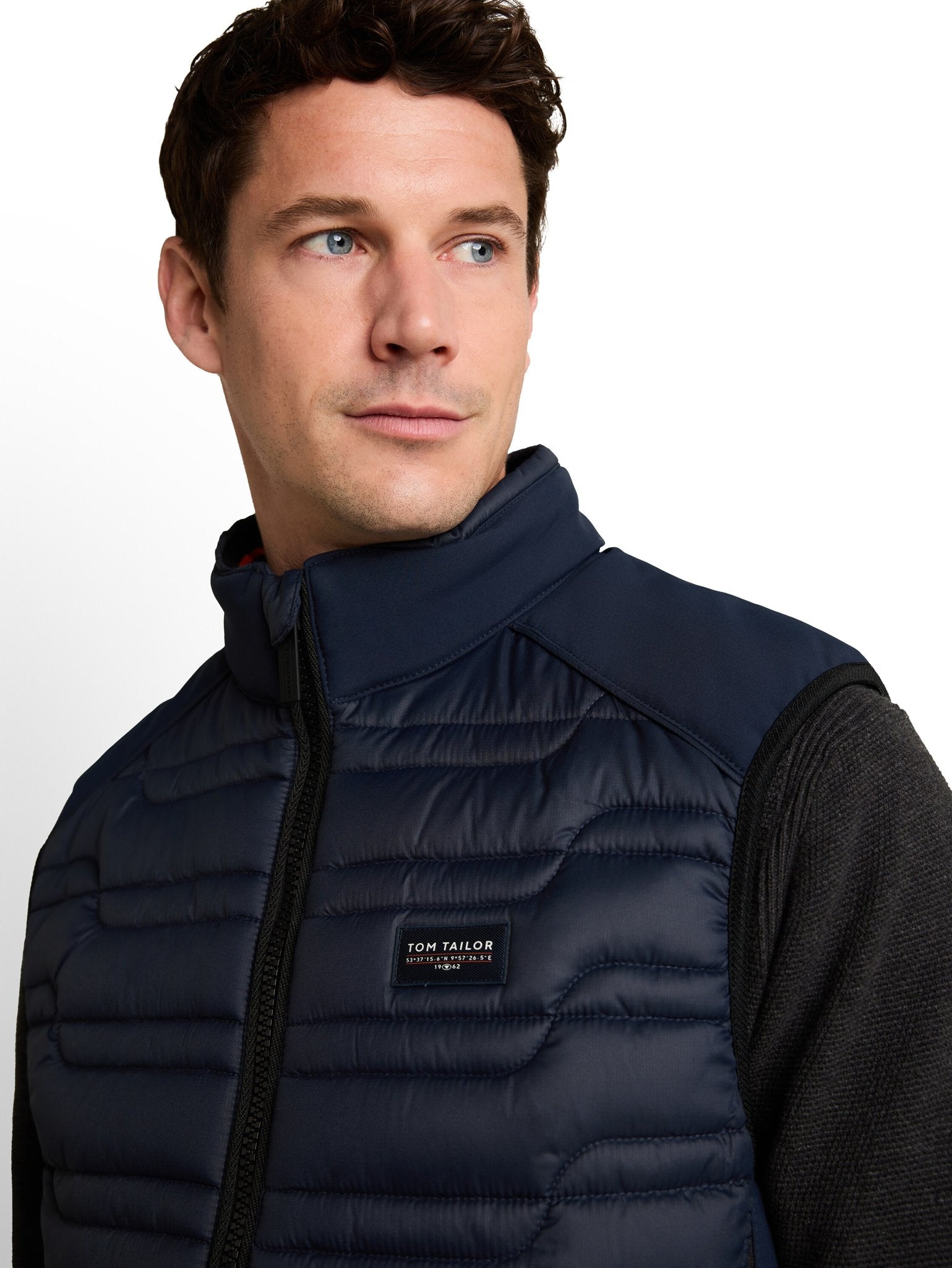 Tom Tailor Herren Westen Sky Captain Blu
