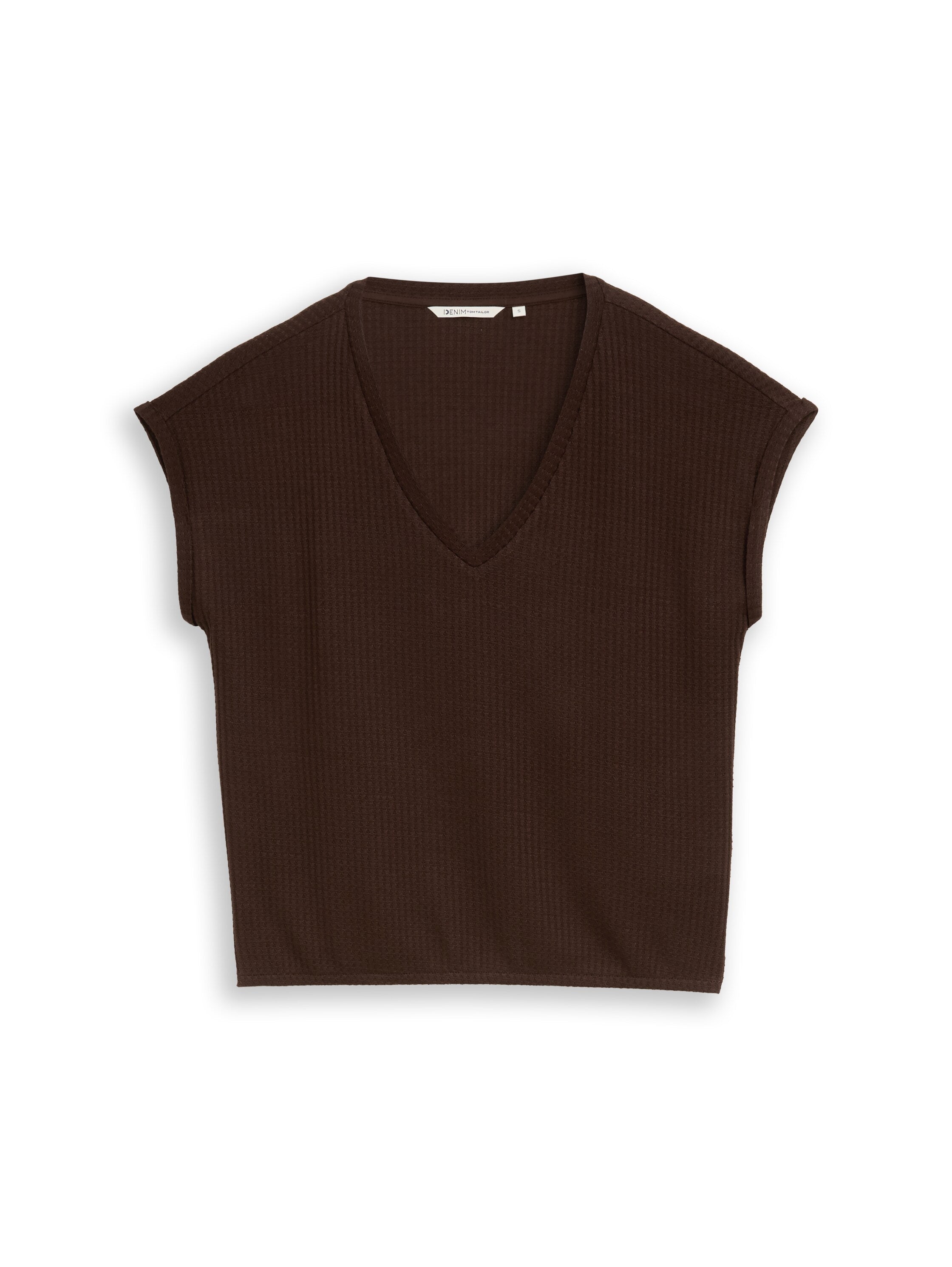 Tom Tailor denim Damen T-Shirts Cool Dark Brown