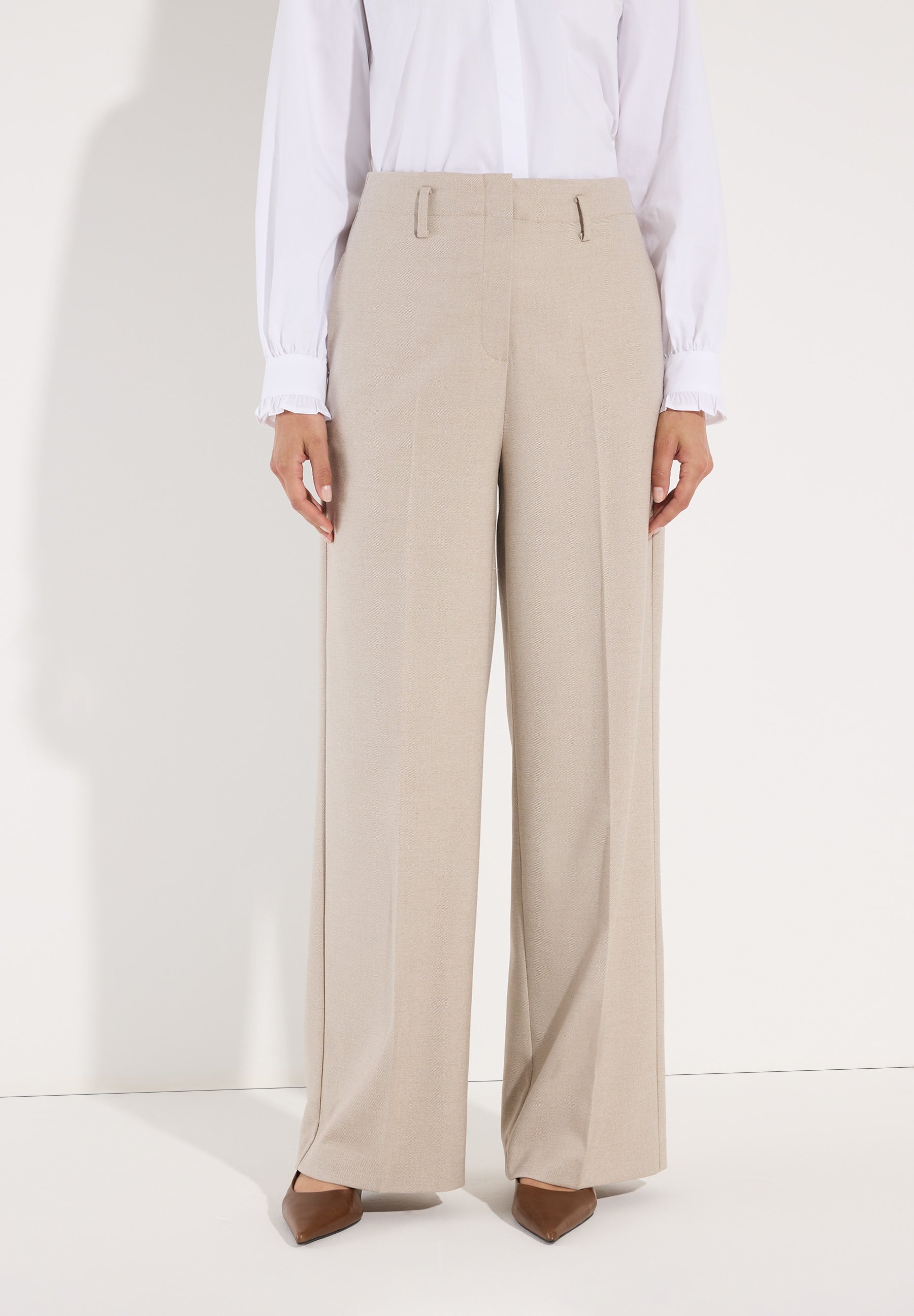 More & More Damen Hosen  Pale Stone