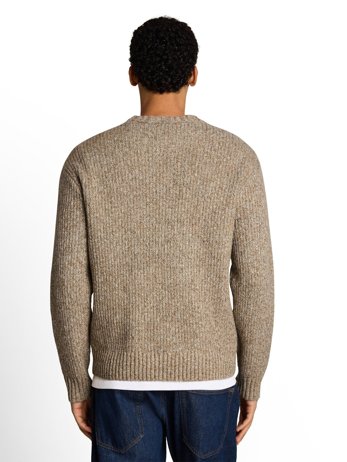 Tom Tailor denim Herren Pullover White Brown Kni