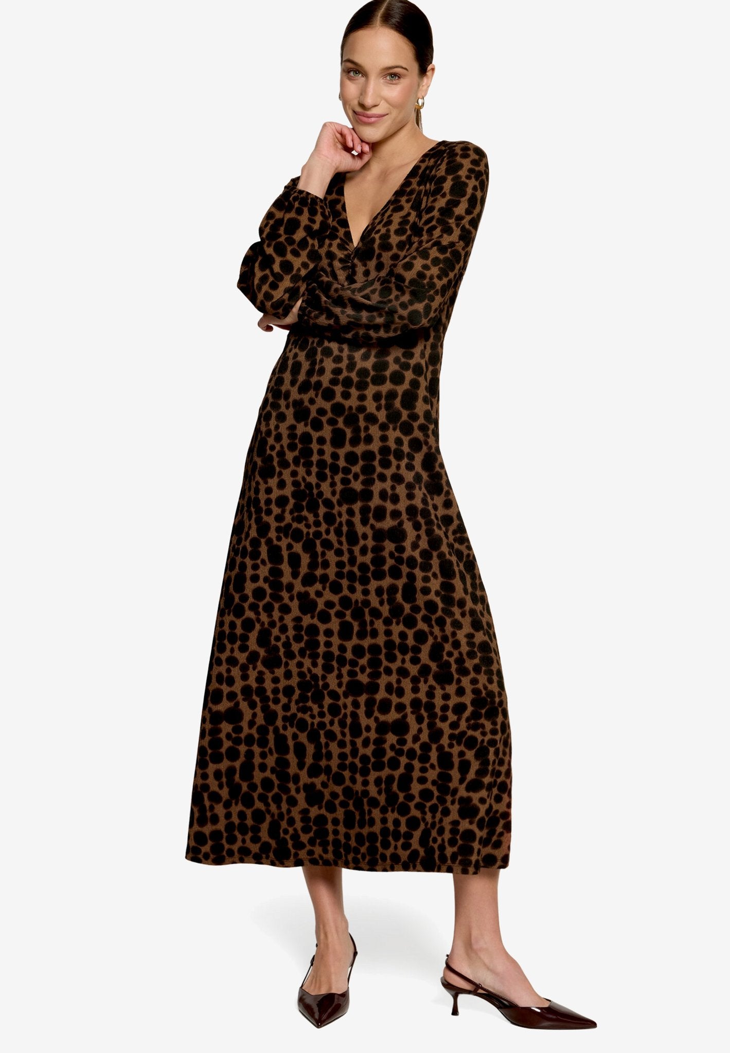 Zero Damen Kleider Brown/Black