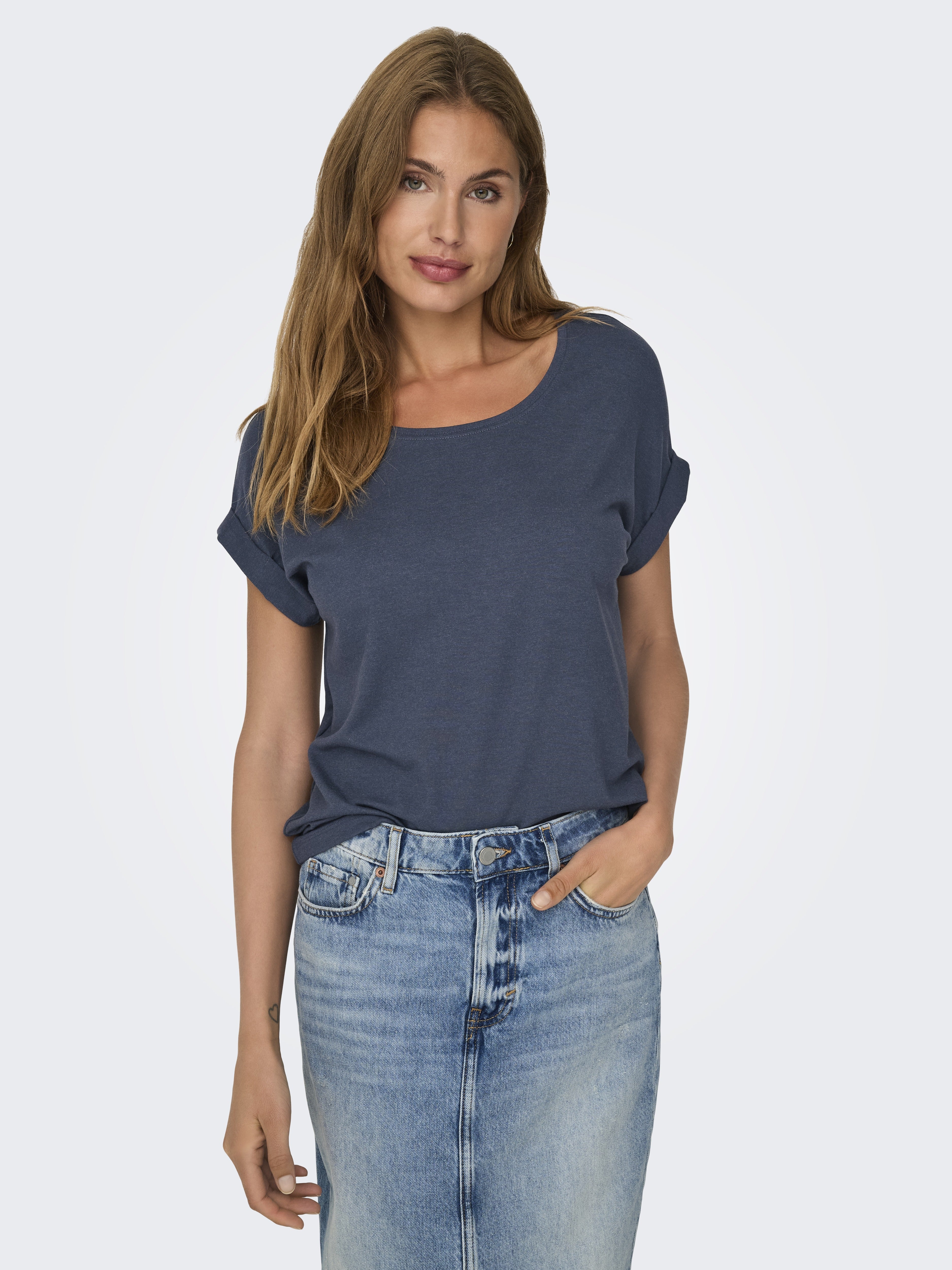 Only Damen T-Shirts Ombre Blue