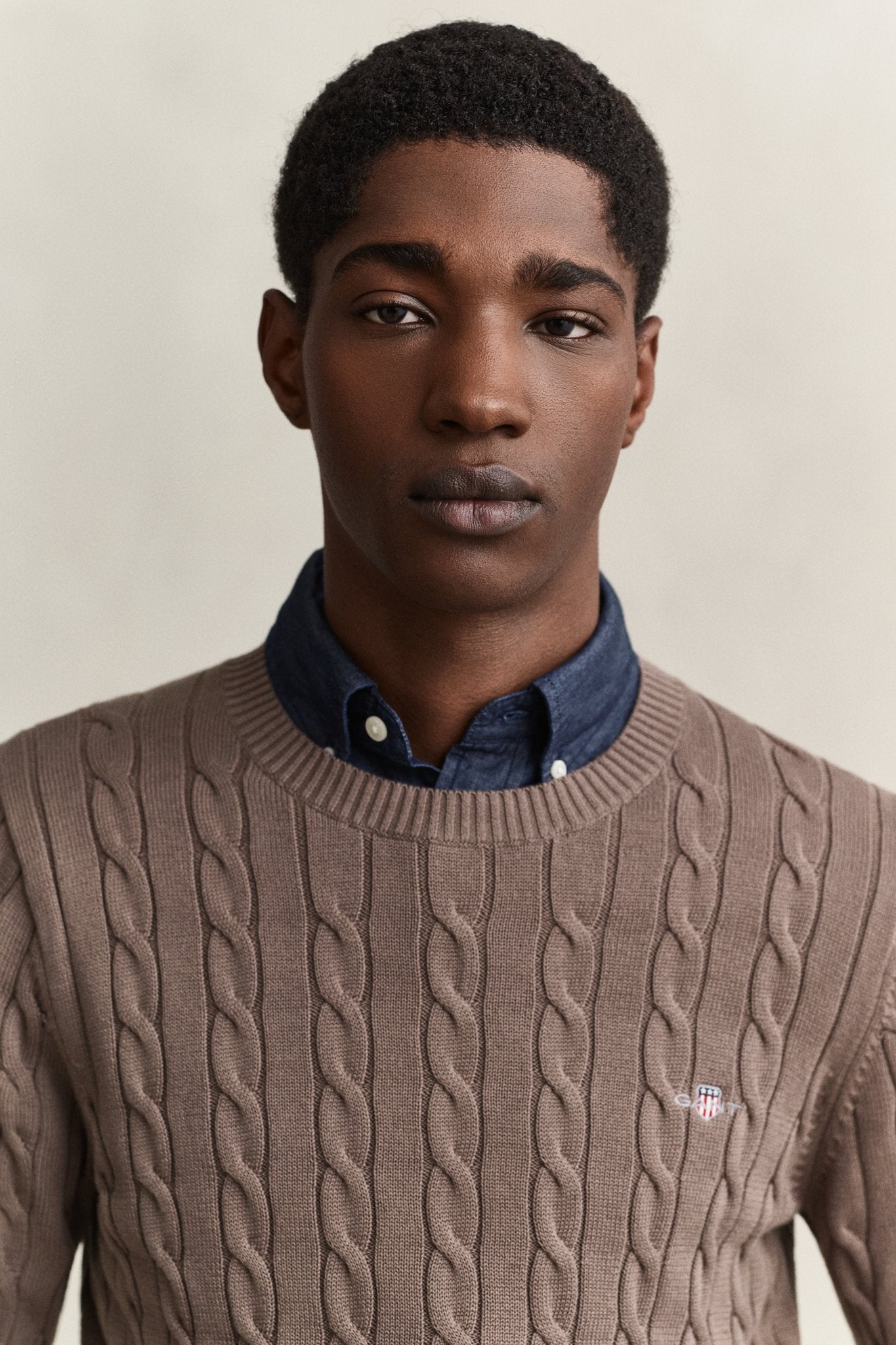 Gant Herren Pullover Faded Taupe