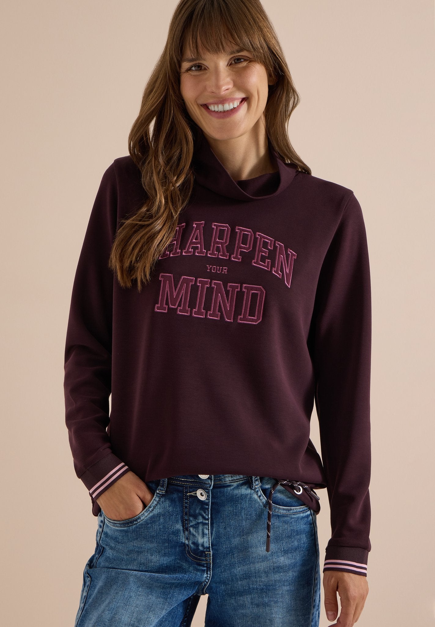 Cecil Damen T-Shirts  Berry Red