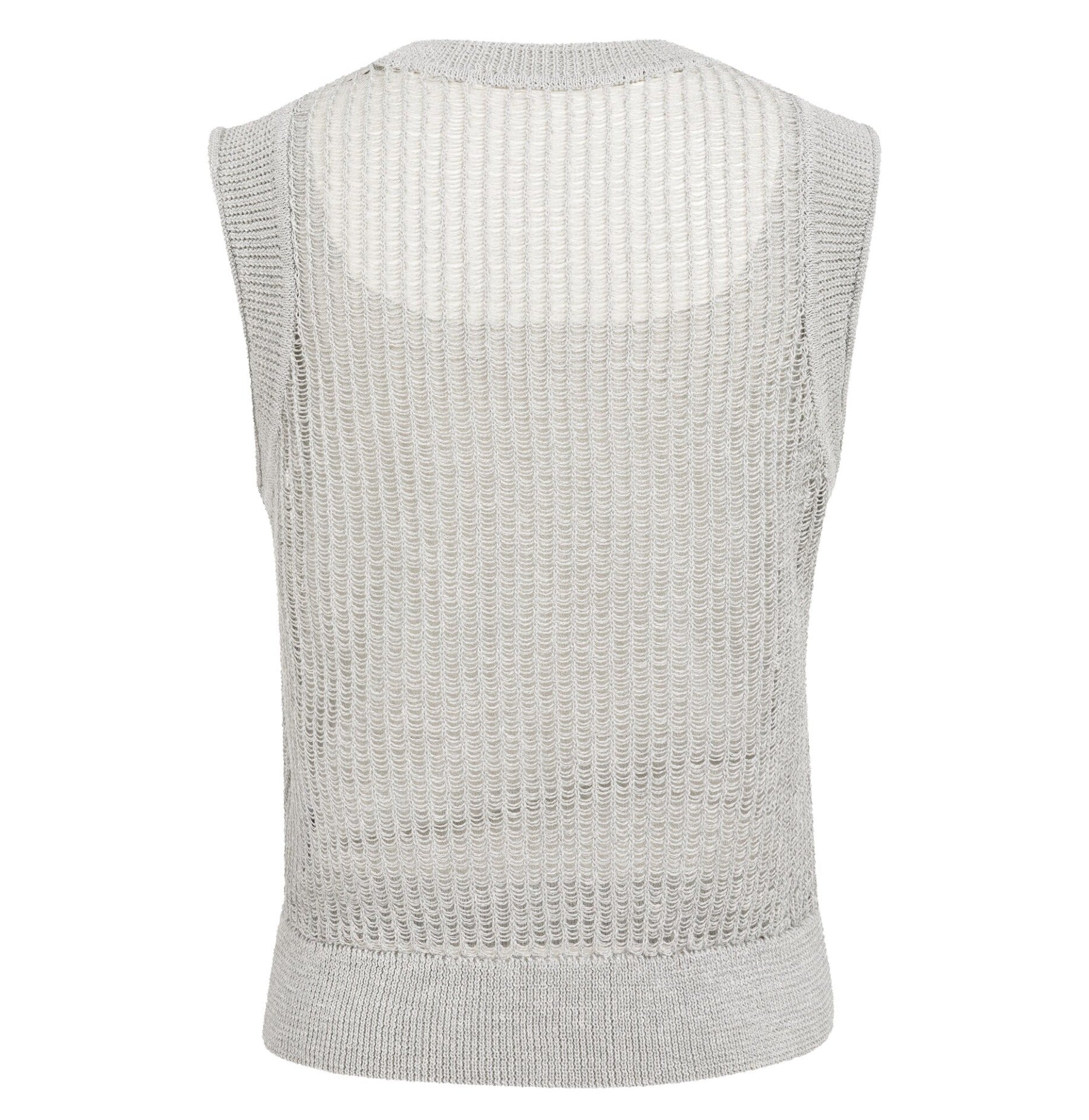 Offen gestricktes Oberteil mit passendem Unterkleid