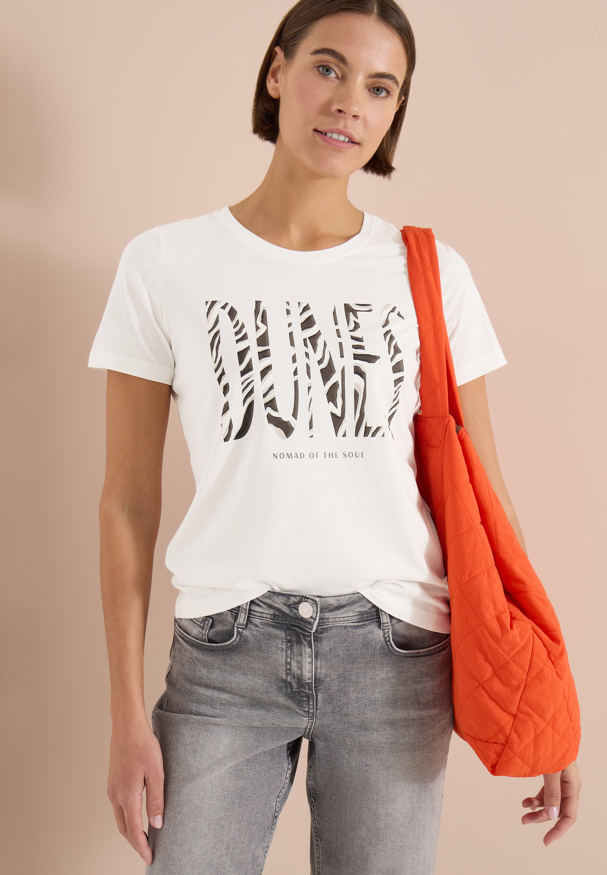 Cecil Damen T-Shirts  Vanilla W