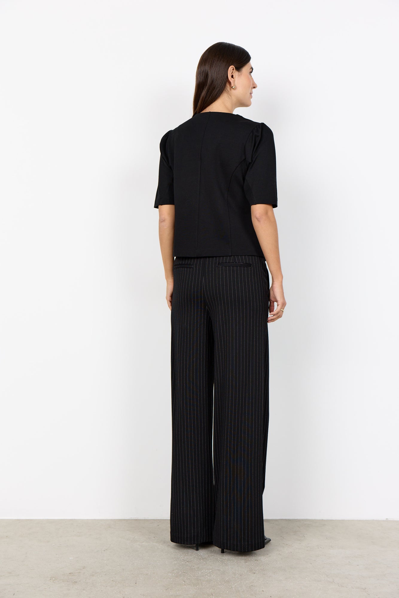 Soya Concept Damen Hosen Black Combi
