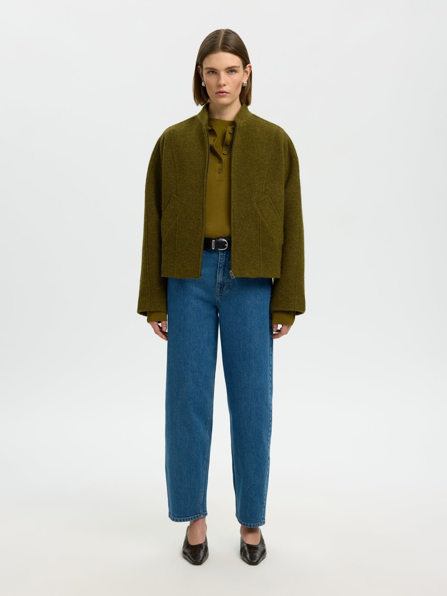 Selected Femme Damen Pullover Fir Green