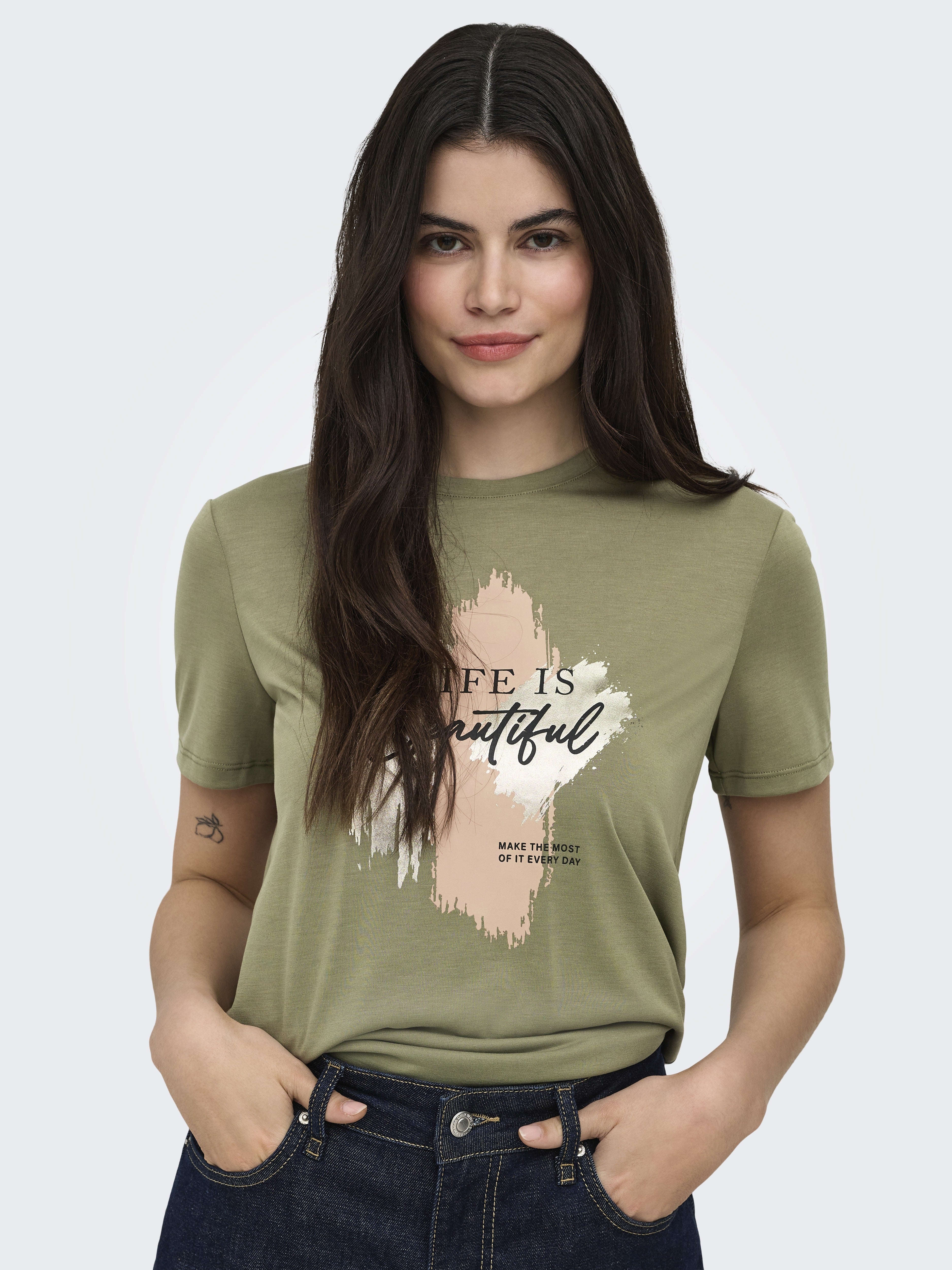 only Damen T-Shirts Mermaid/Life Is
