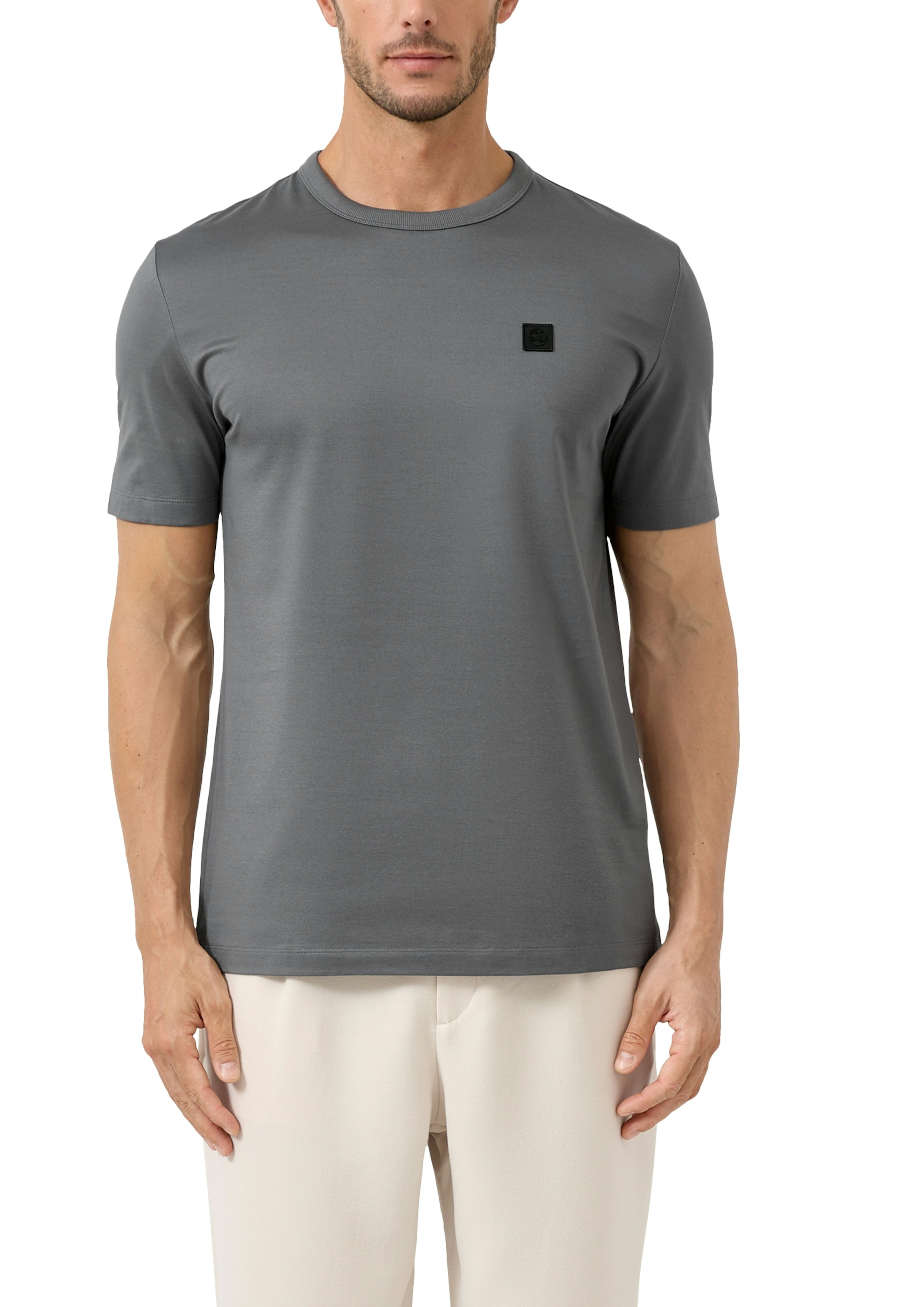 S. Oliver black Herren T-Shirts kurz Grey/Black