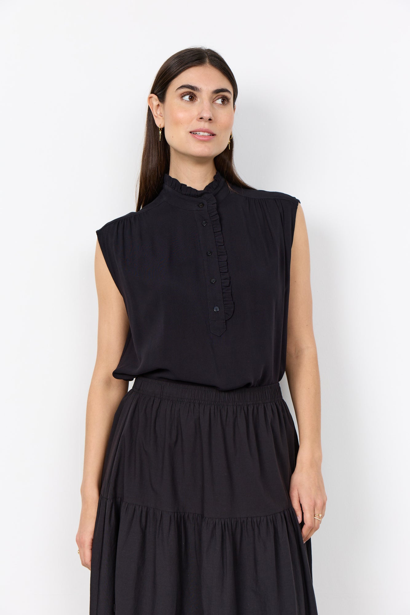 Soya Concept Damen Blusen kurz Black