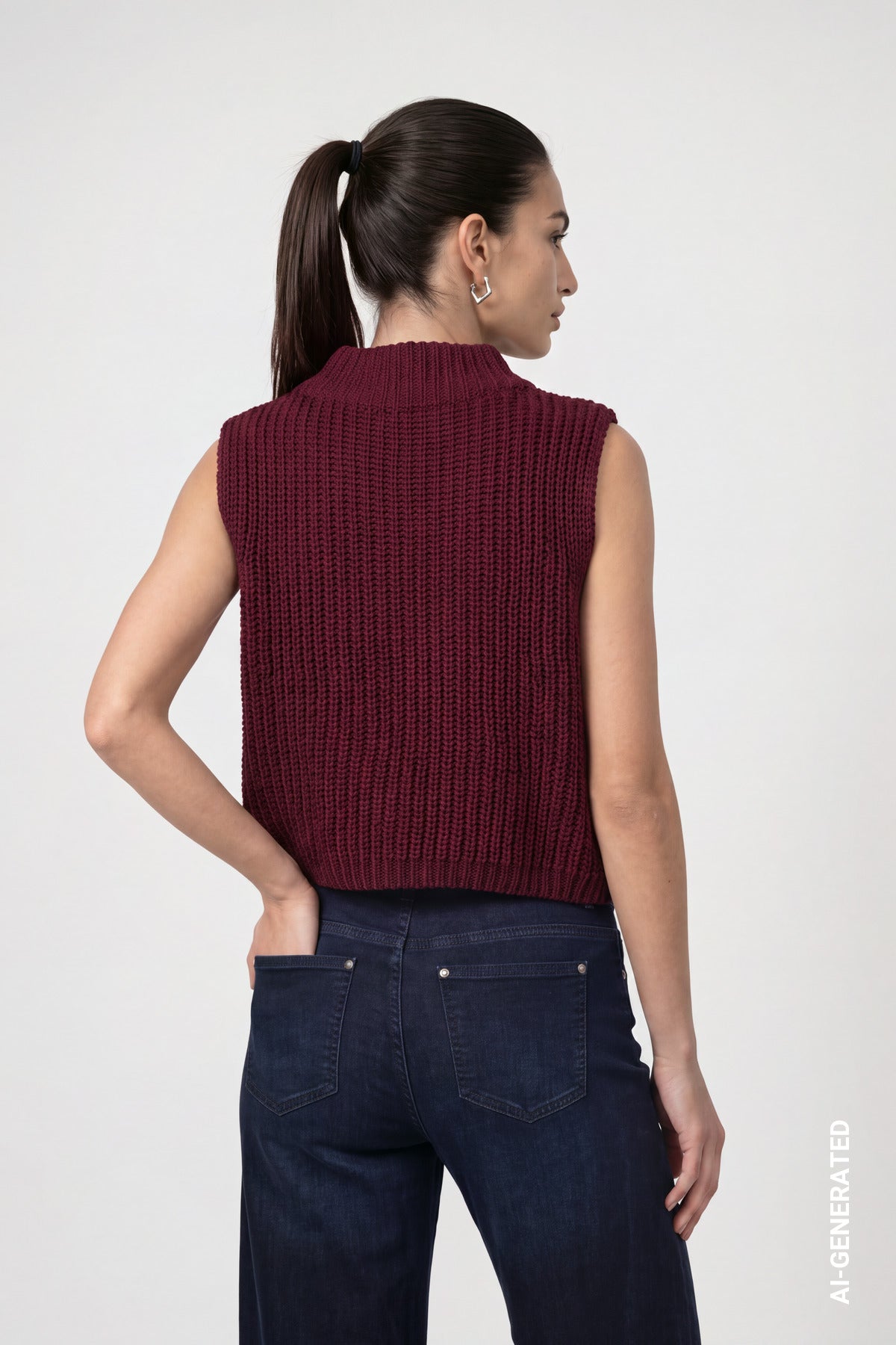 Monari Damen Pullover Dark Bordea