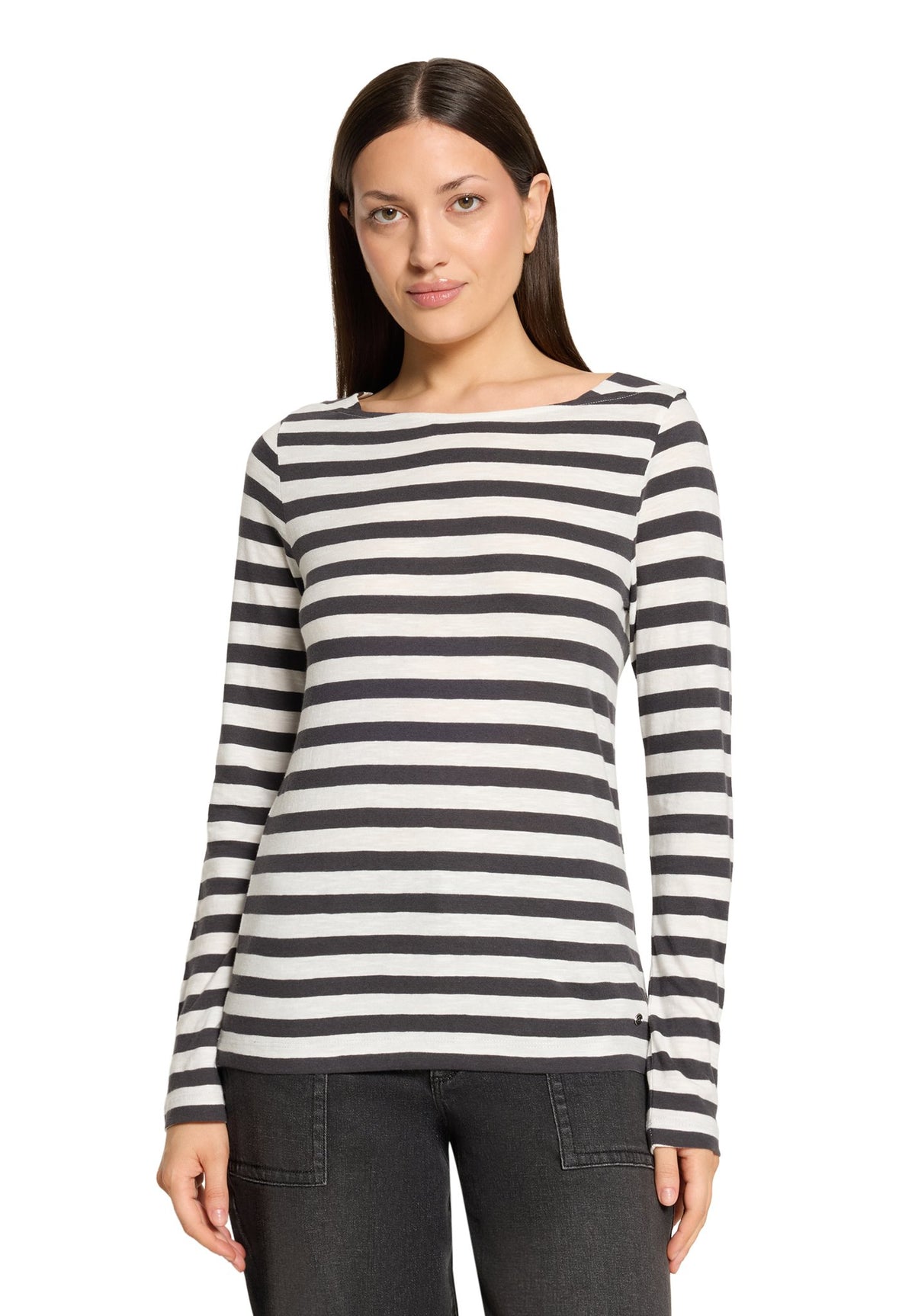 Betty & Co Damen T-Shirts Grey/Cream