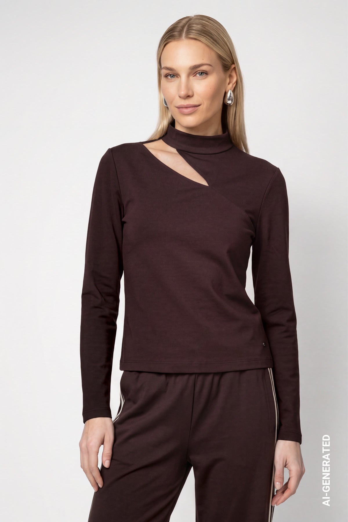 Monari Damen T-Shirts  Black Coffe
