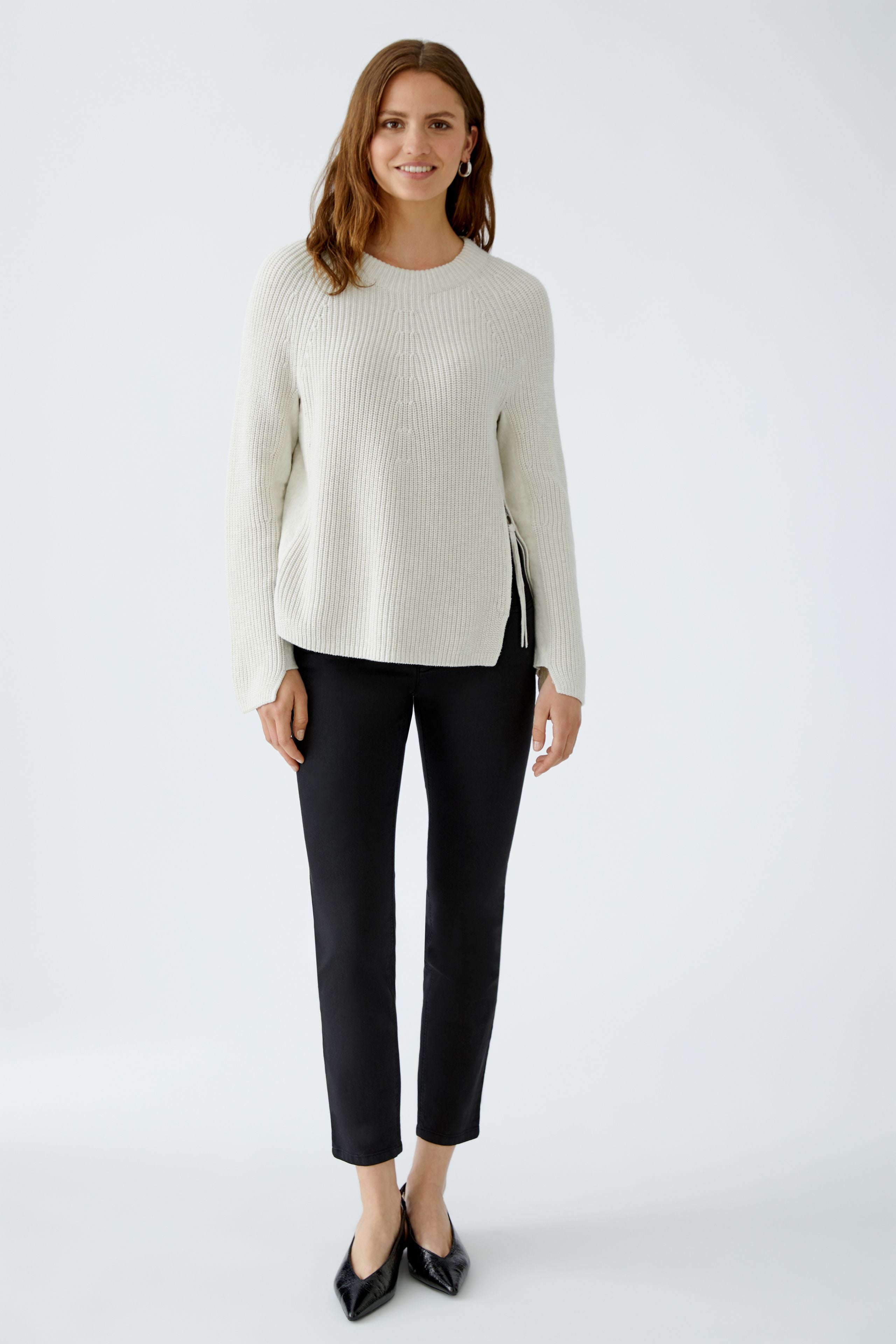 Oui Damen Pullover Offwhite M