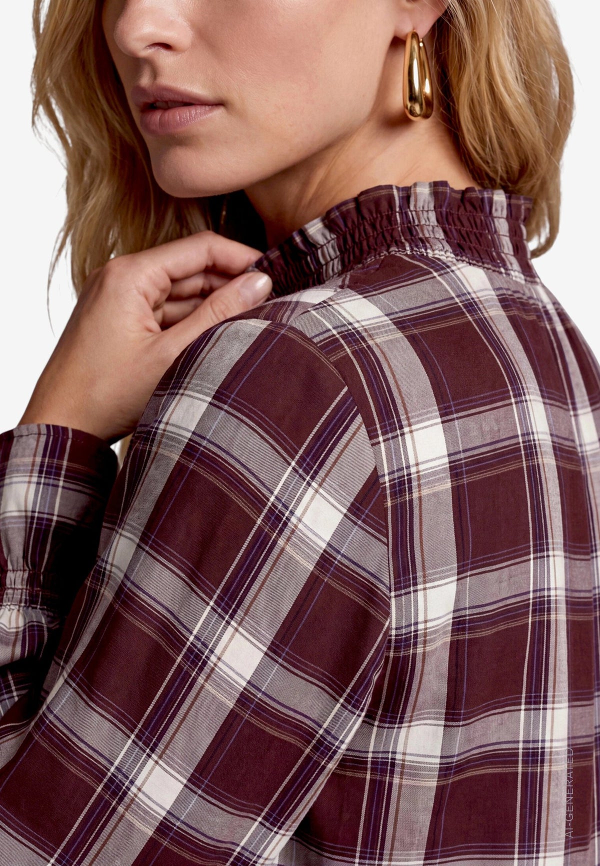 Zero Damen Blusen Brown/Beige