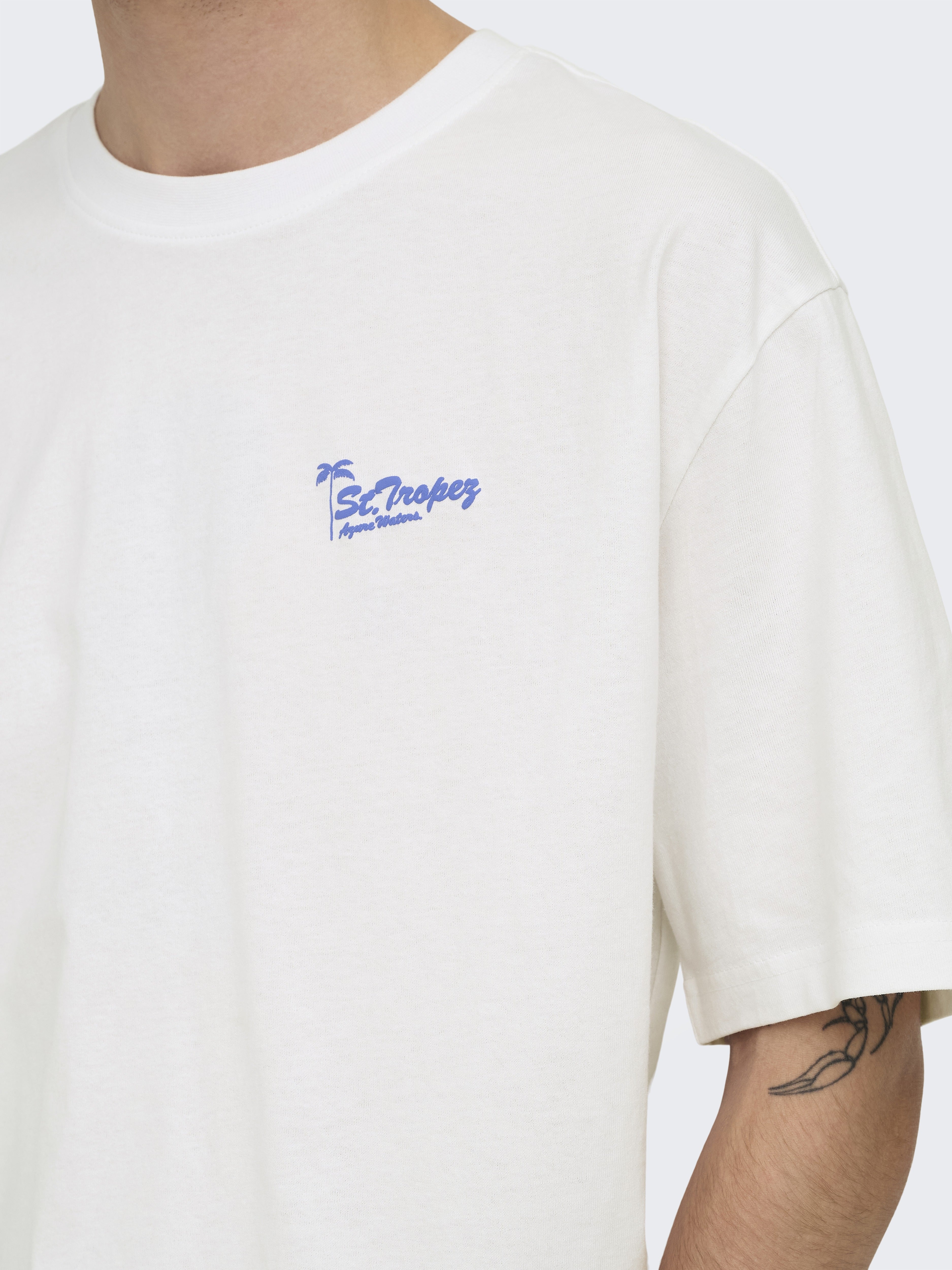 Only & Sons Herren T-Shirts kurz Bright White/Sl