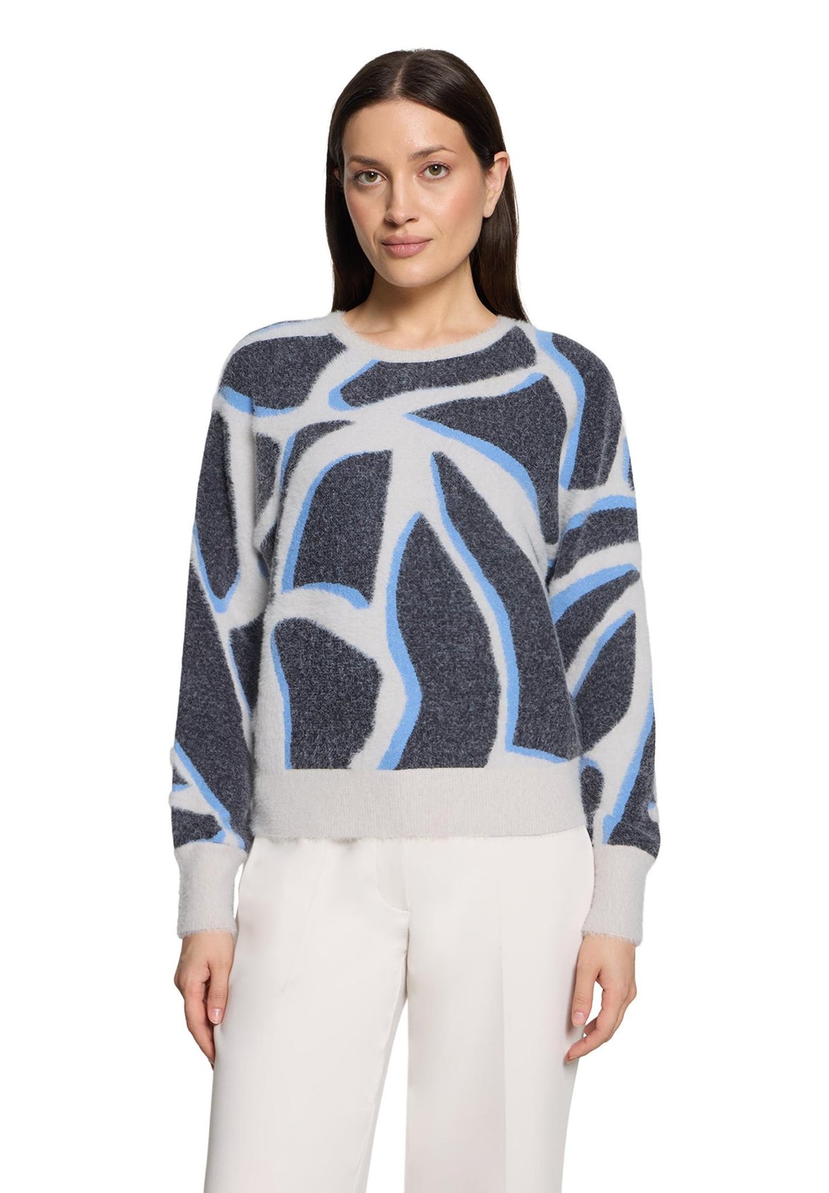 Betty & Co Damen Pullover Grey/Cream