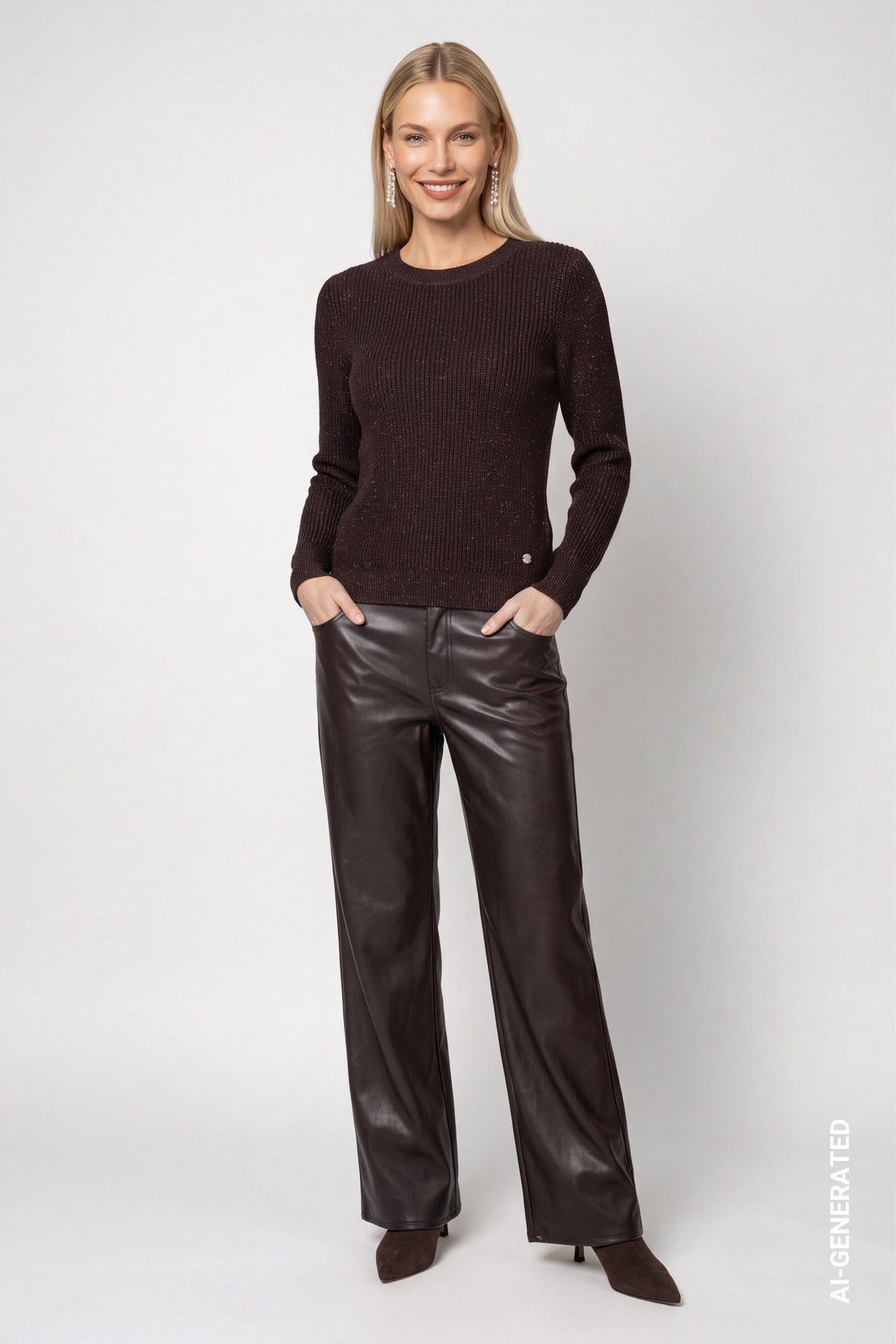 Monari Damen Pullover  Black Coffe