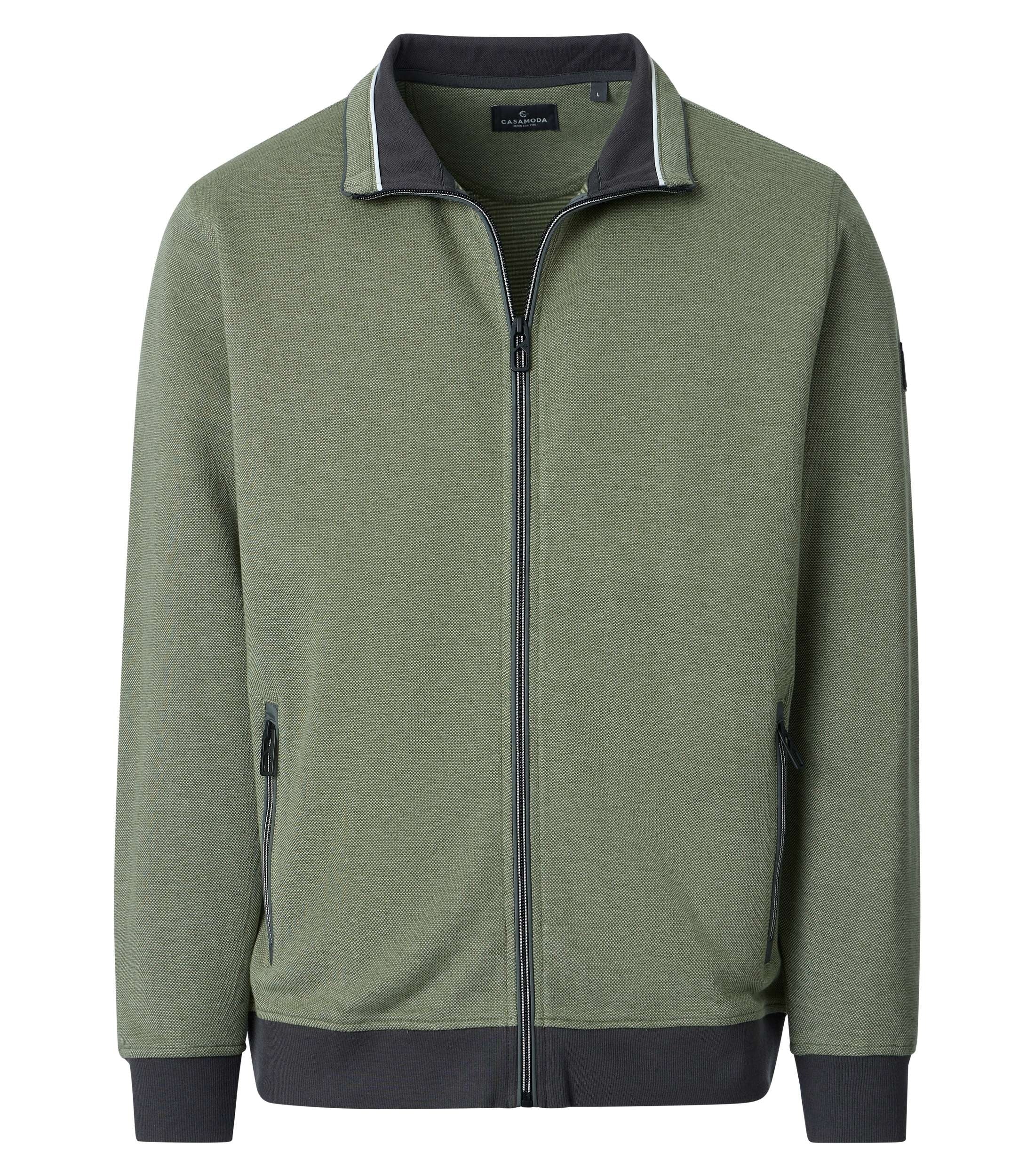 Casa Moda Herren Sweatjacken  Gruen