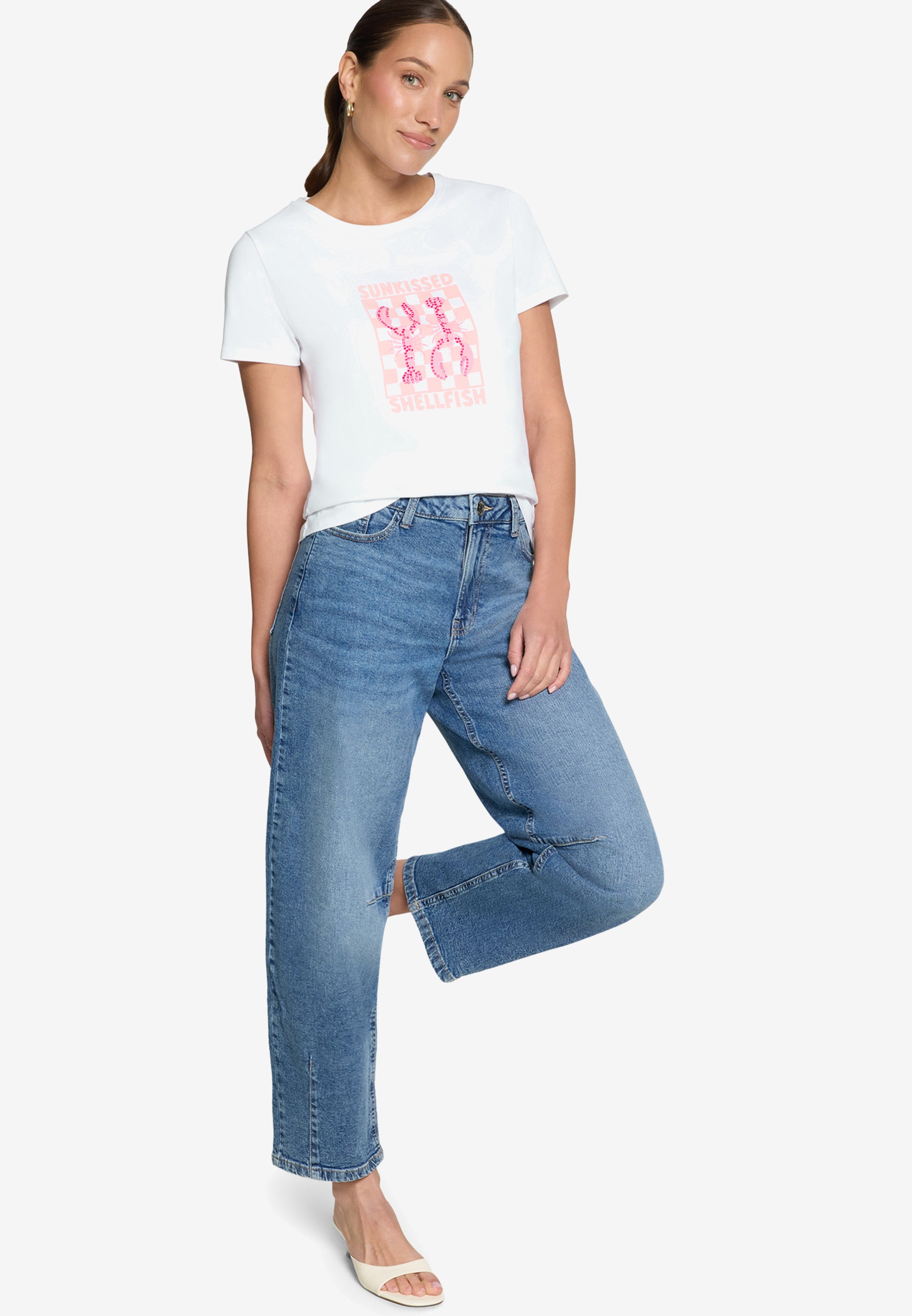 Zero Damen T-Shirts Patch White/Ros