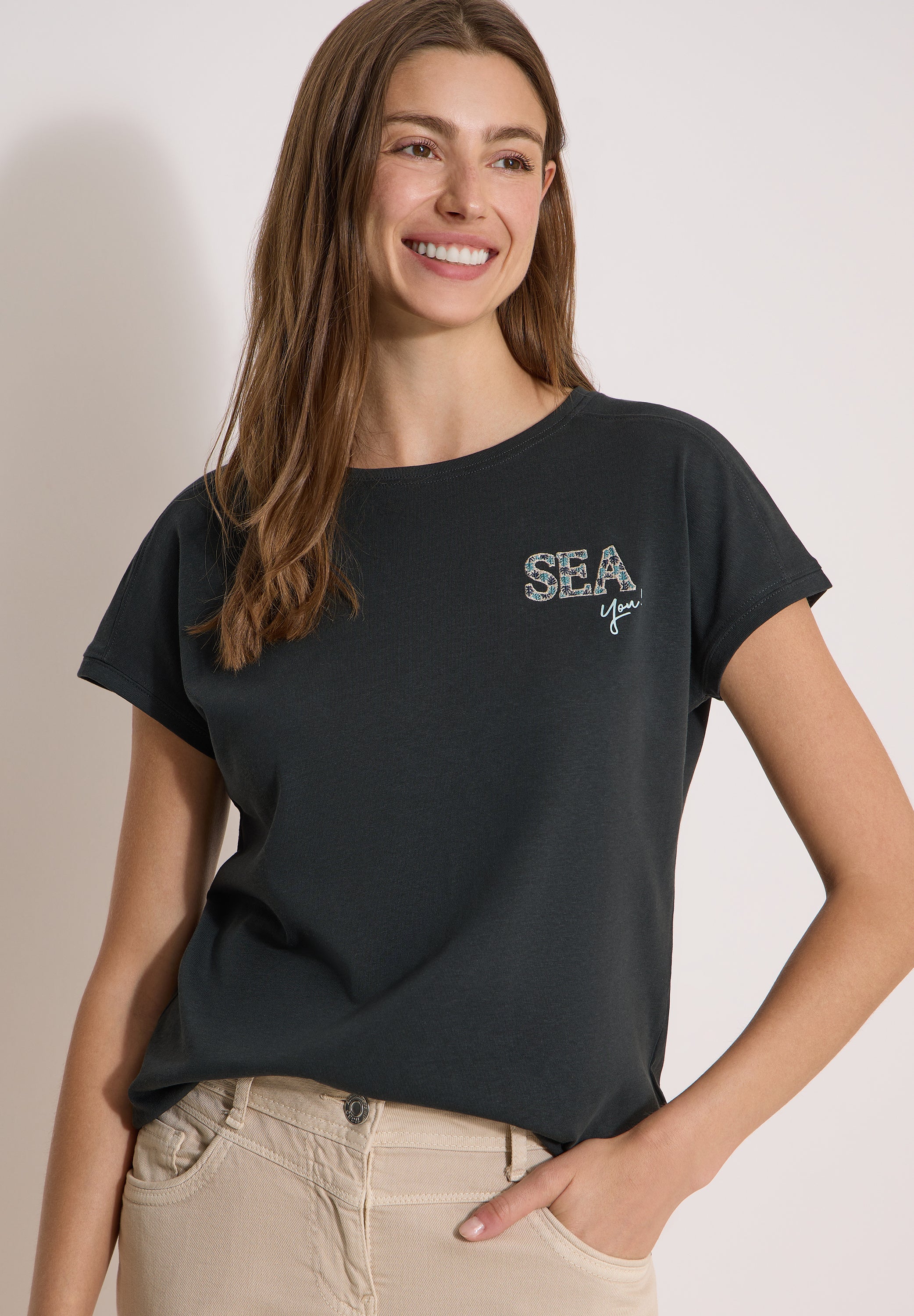 Cecil Damen T-Shirts Palm Bree