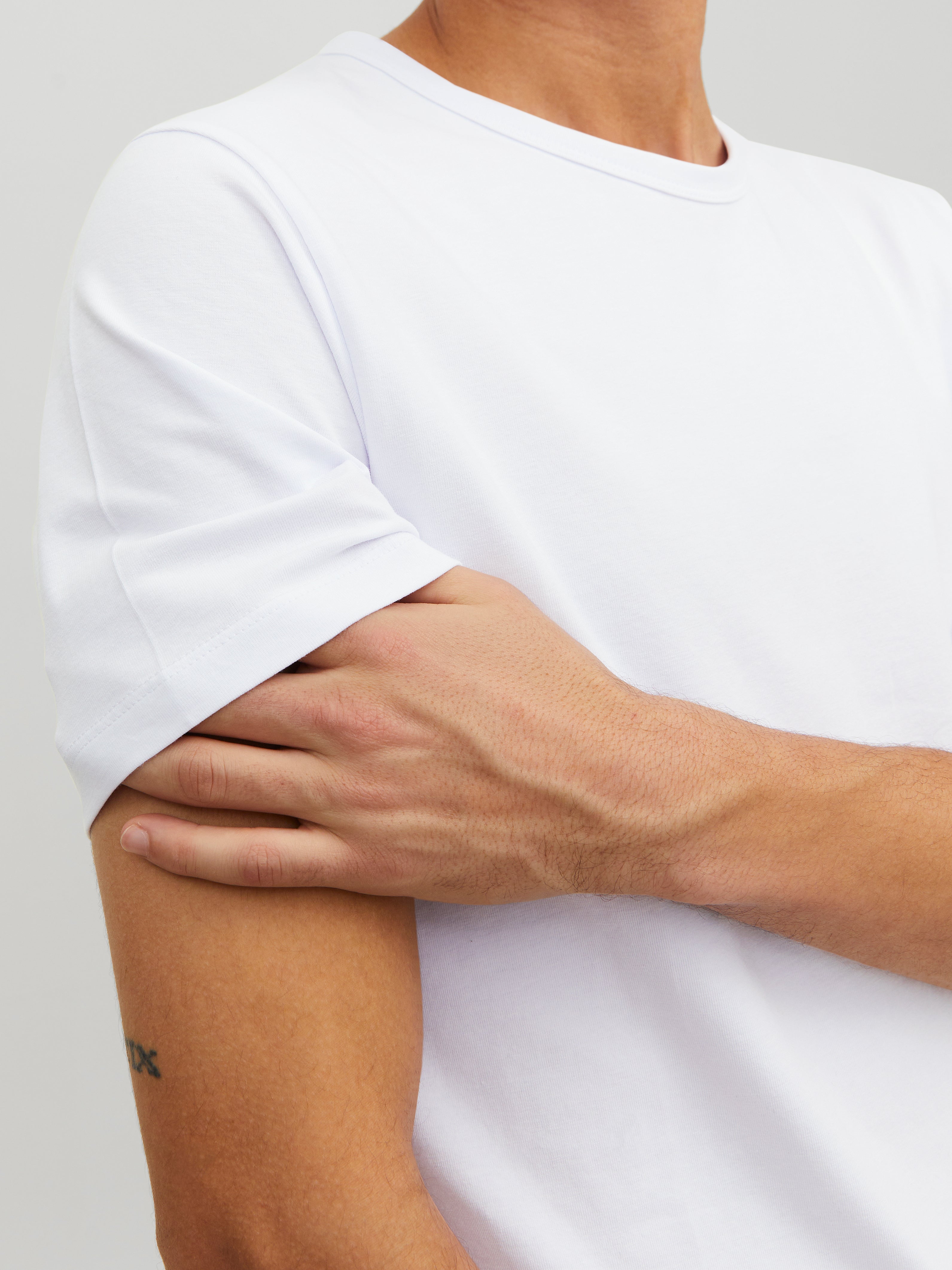 Jack & Jones Herren T-Shirts kurz Optical White
