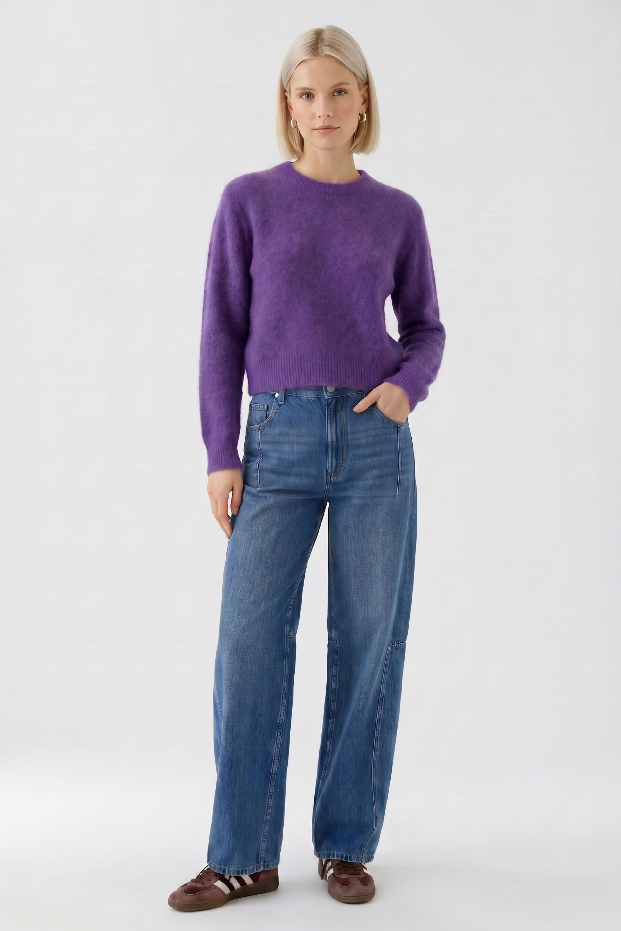 Oui Damen Pullover  Ultra Viol