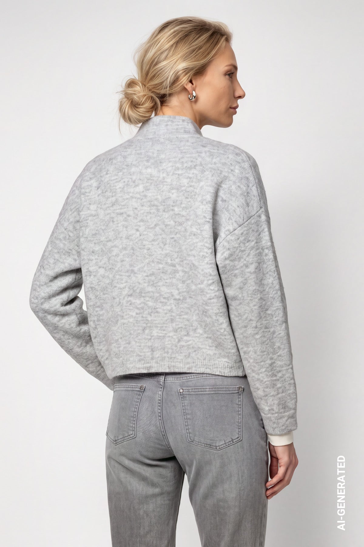Monari Damen Strickjacken  Light Grey