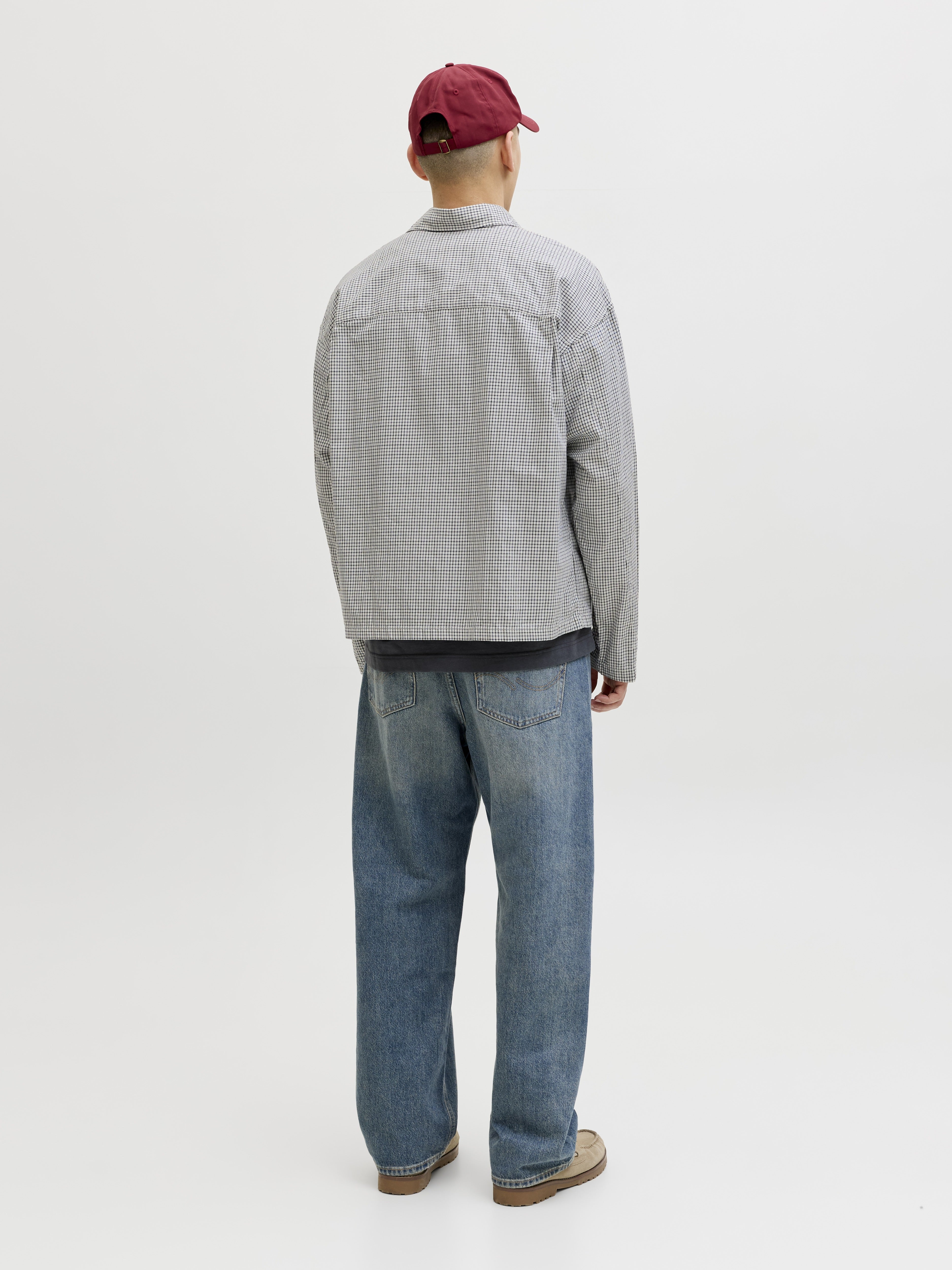 Jack & Jones Herren Hemden lang Odyssey Gray/Ch