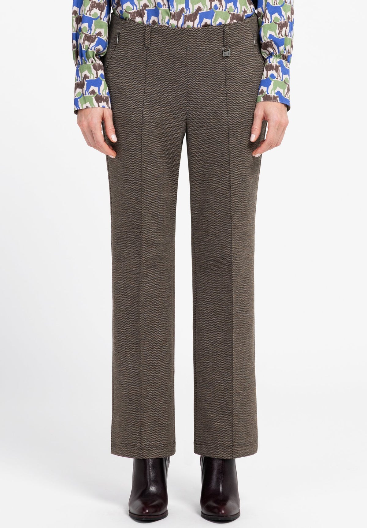 Bianca Damen Hosen Brown Mix