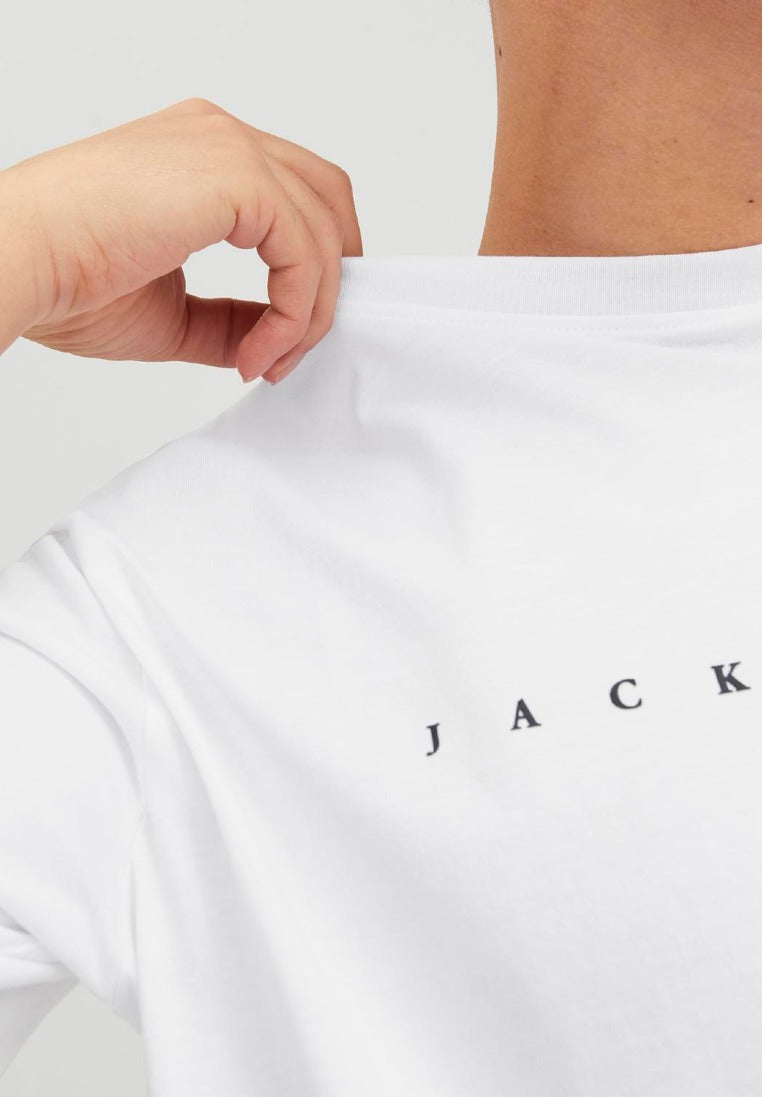 Jack & Jones Herren T-Shirts kurz White/White + B
