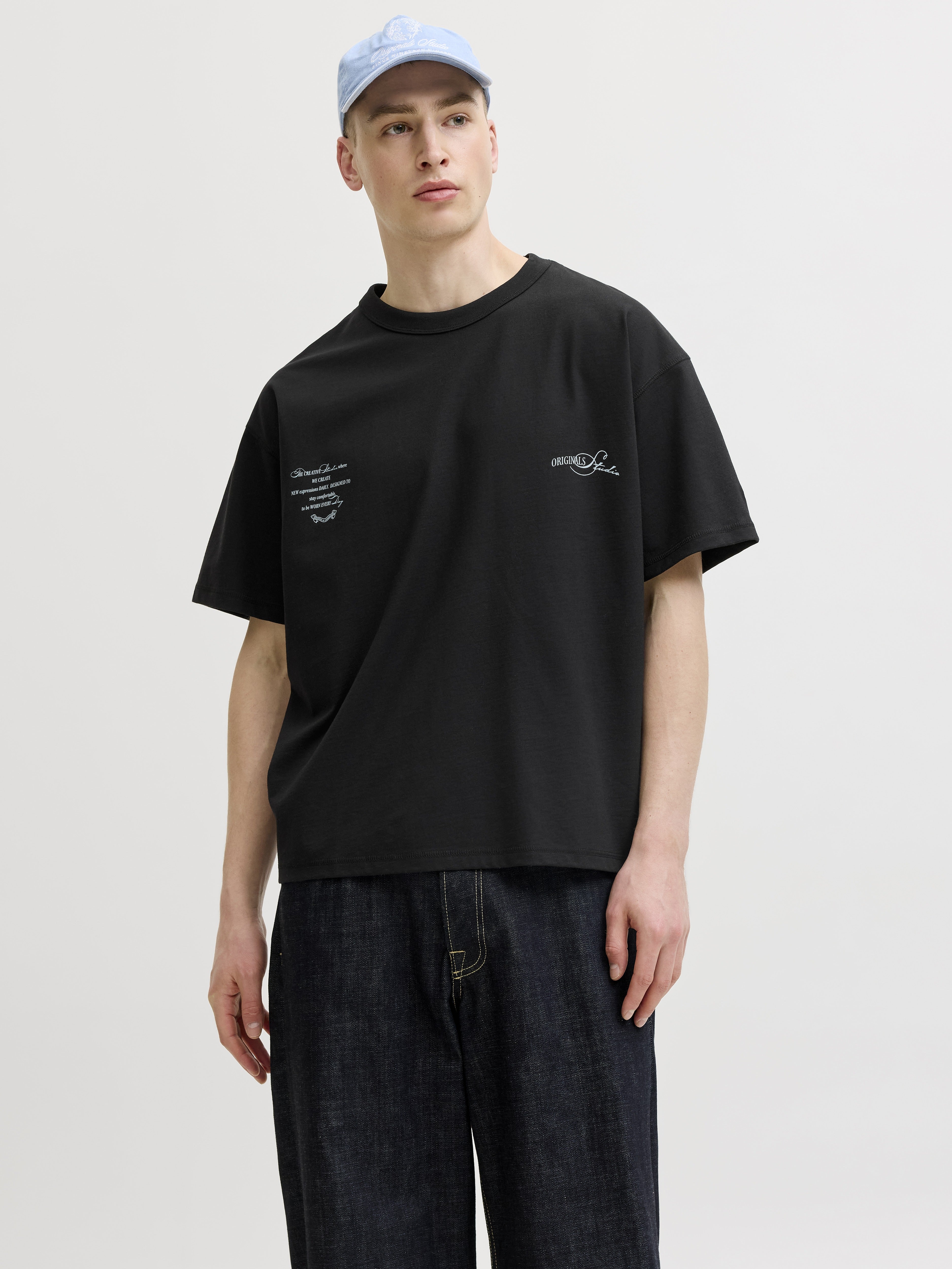 Jack & Jones Herren T-Shirts kurz Black