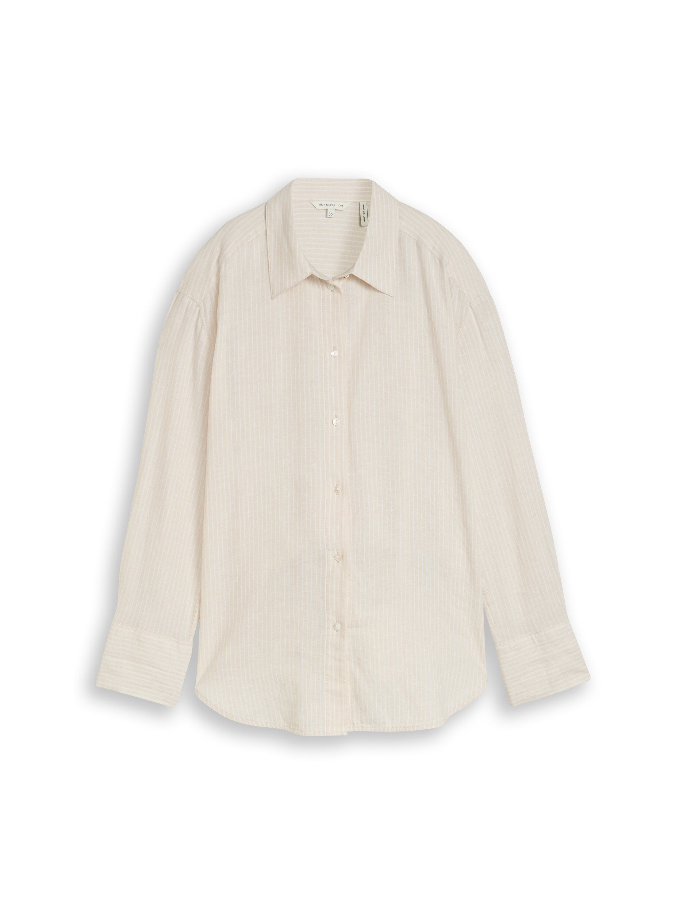 Tom Tailor Damen Blusen Taupe White Irr
