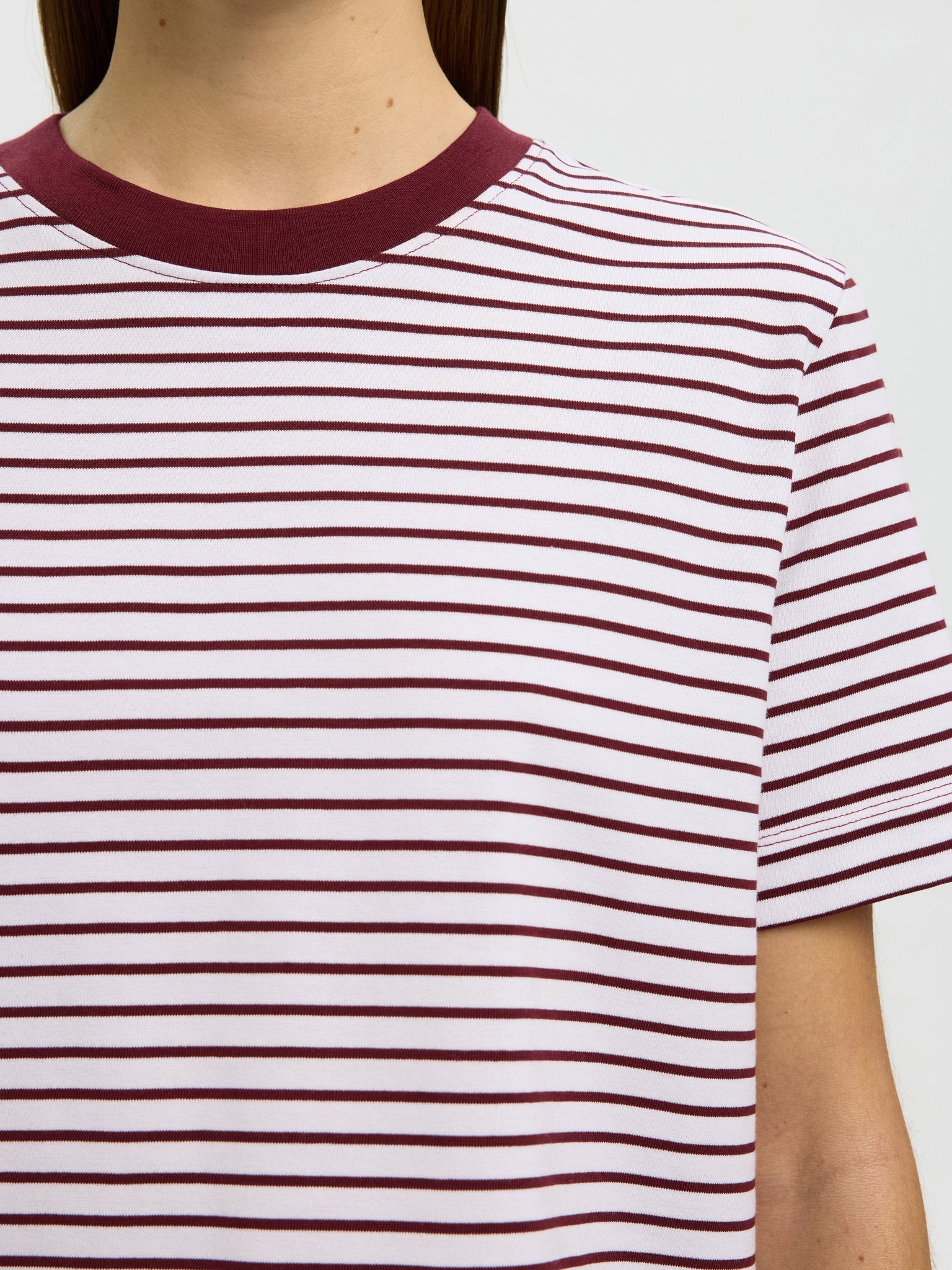 Selected Femme Damen T-Shirts Tawny Port/Brig