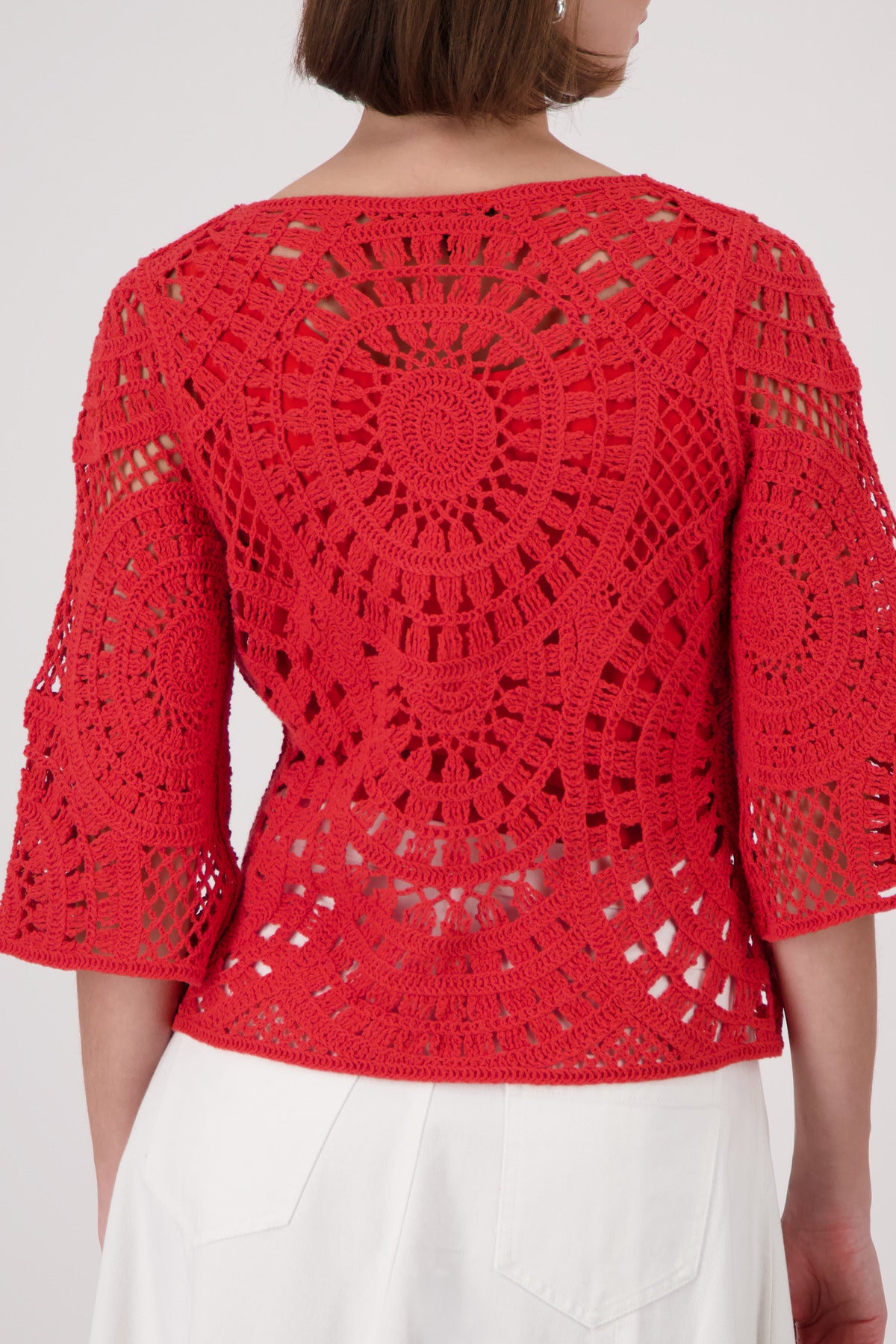 Monari Damen Pullover Coral Red