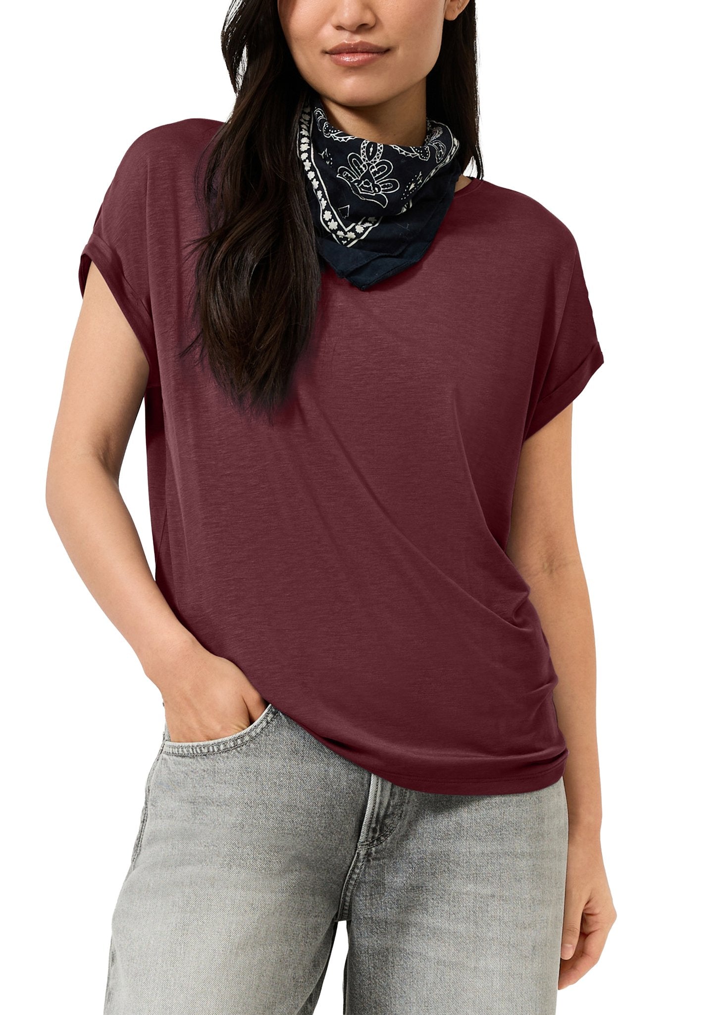 QS by S.Oliver Damen T-Shirts Red