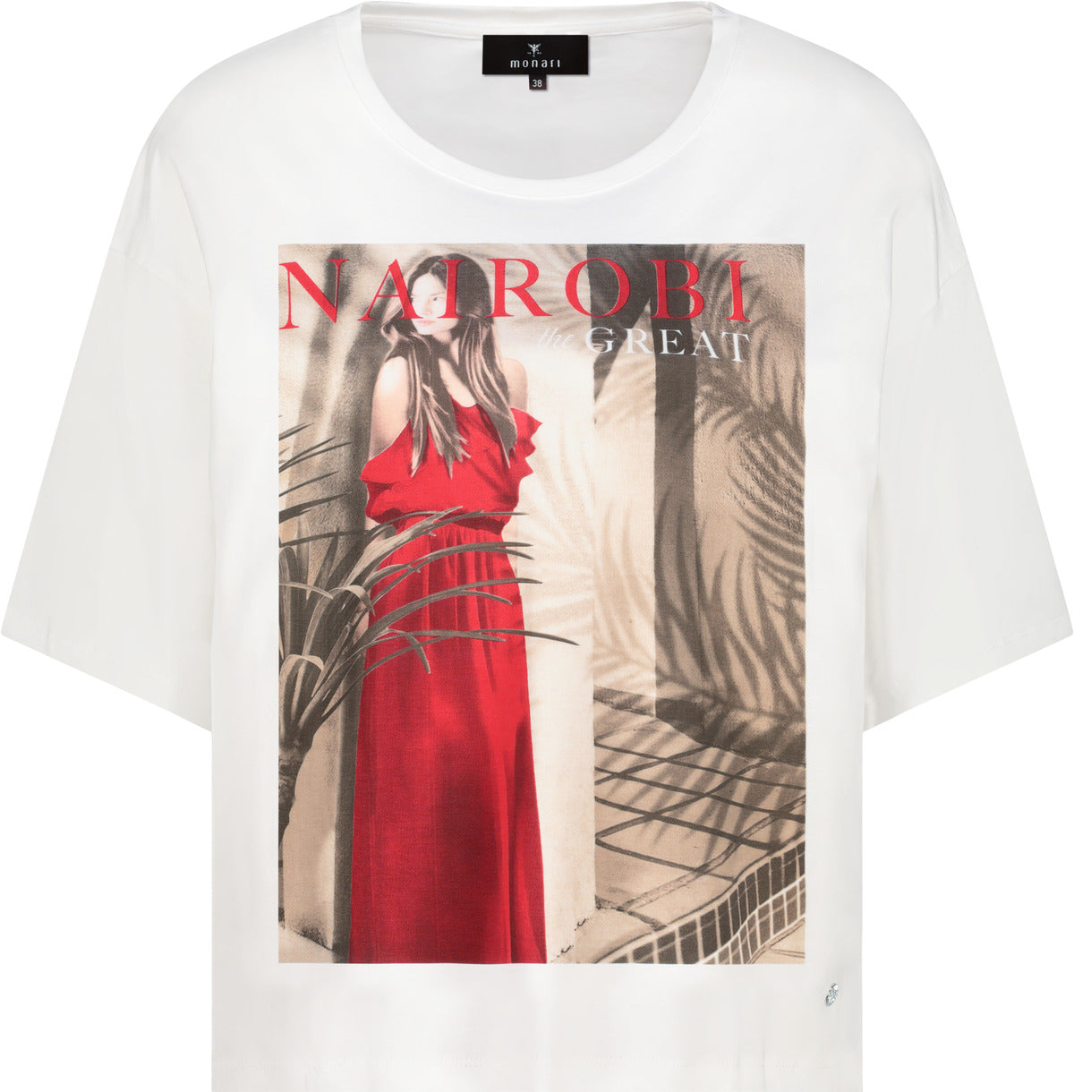 Monari Damen T-Shirts  Cream