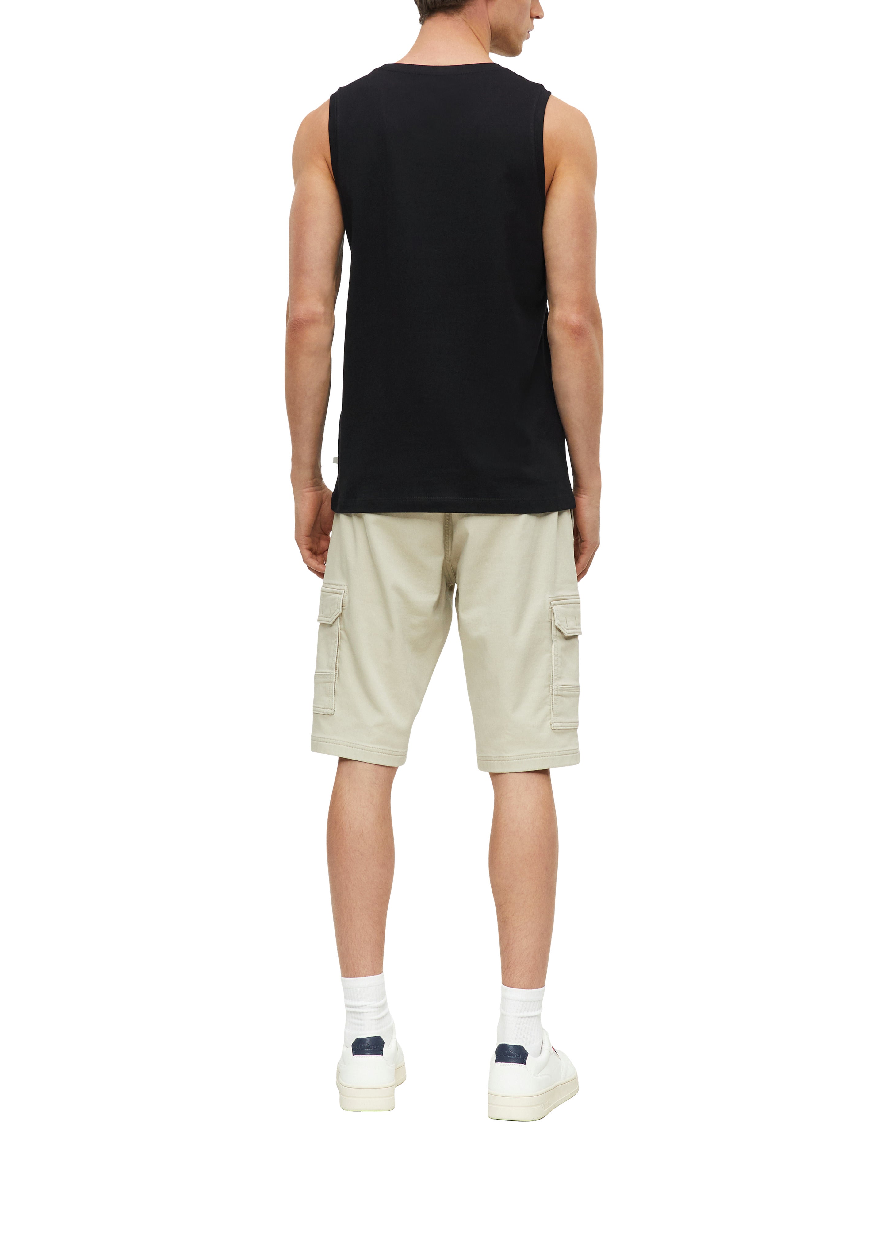 S. Oliver red Herren T-Shirts kurz Grey/Black