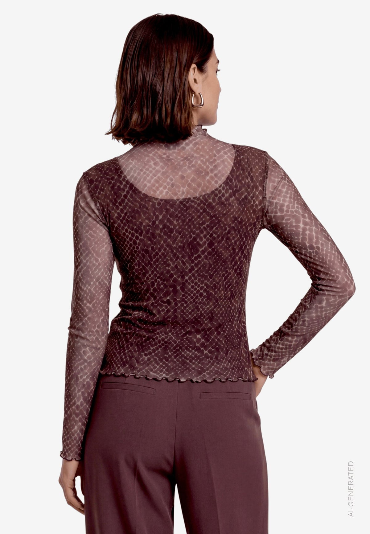 Zero Damen T-Shirts Grey/Brown