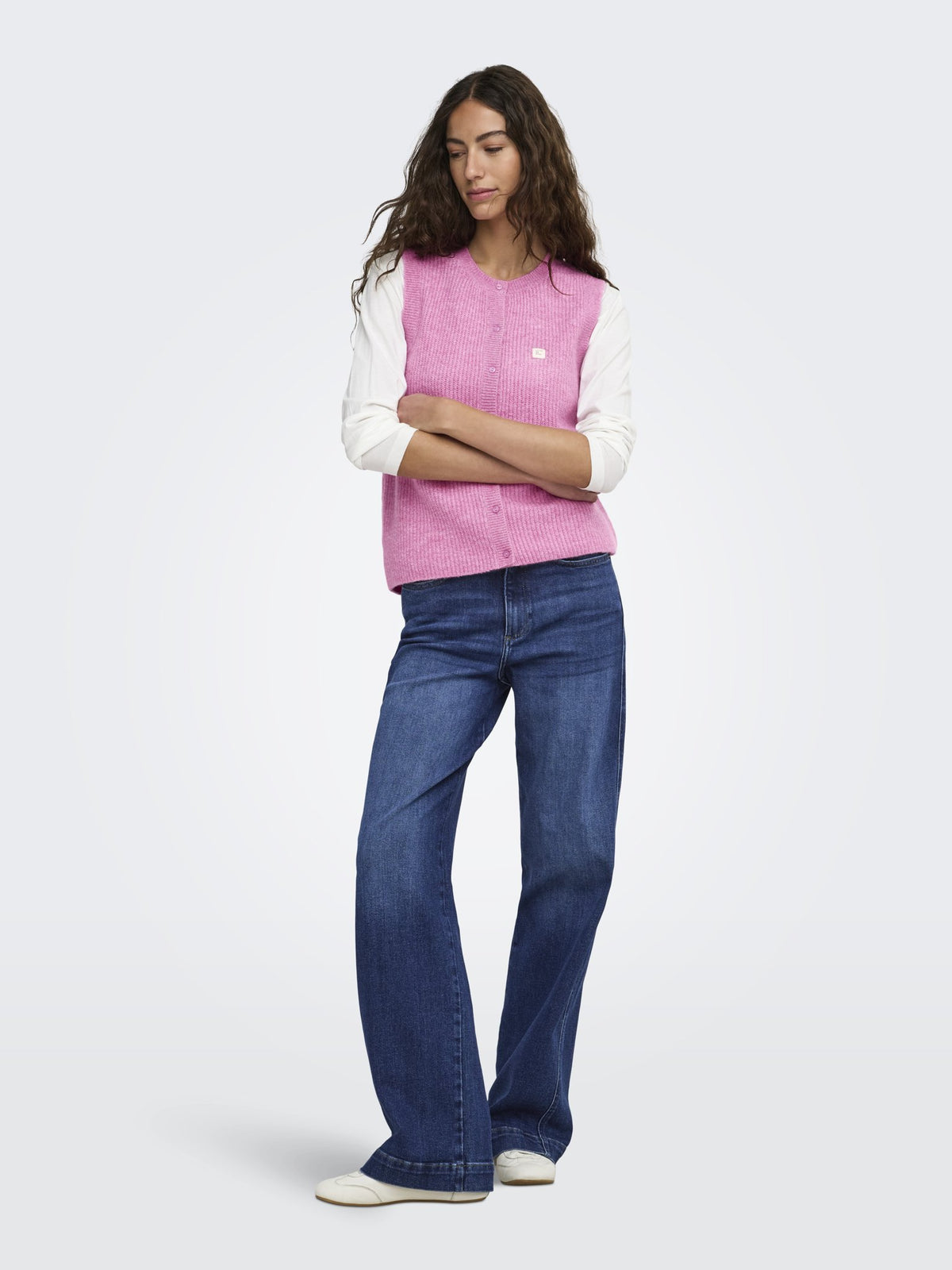 Only Damen Strickjacken Cyclamen/Mel/Fm
