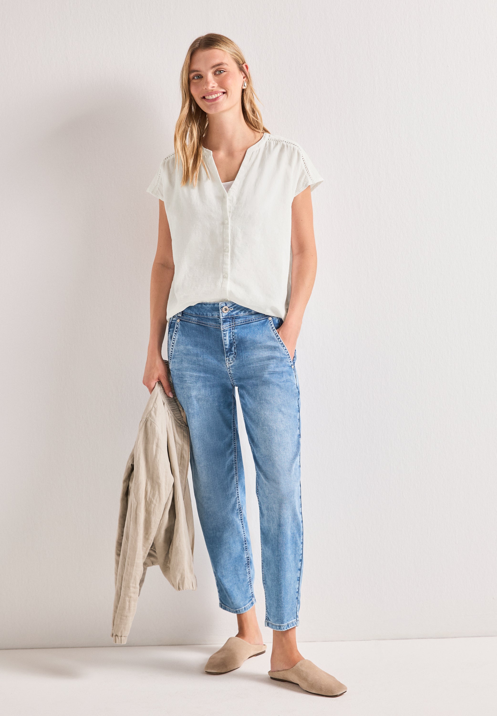 Street One Damen Blusen Off White