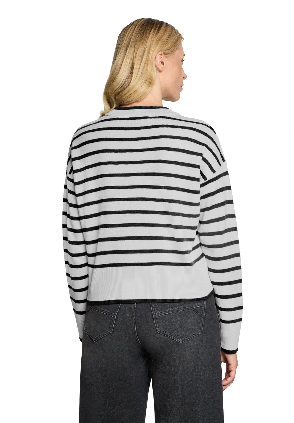 Betty & Co Damen Pullover Cream/Grey