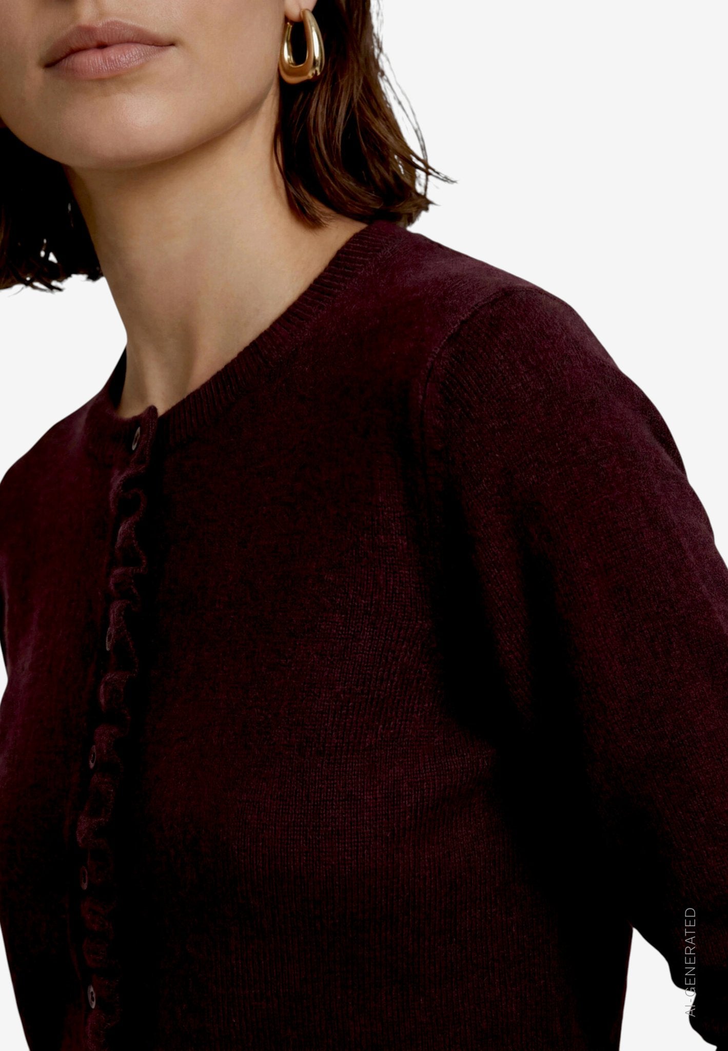 Zero Damen Strickjacken Dark Brown Mela